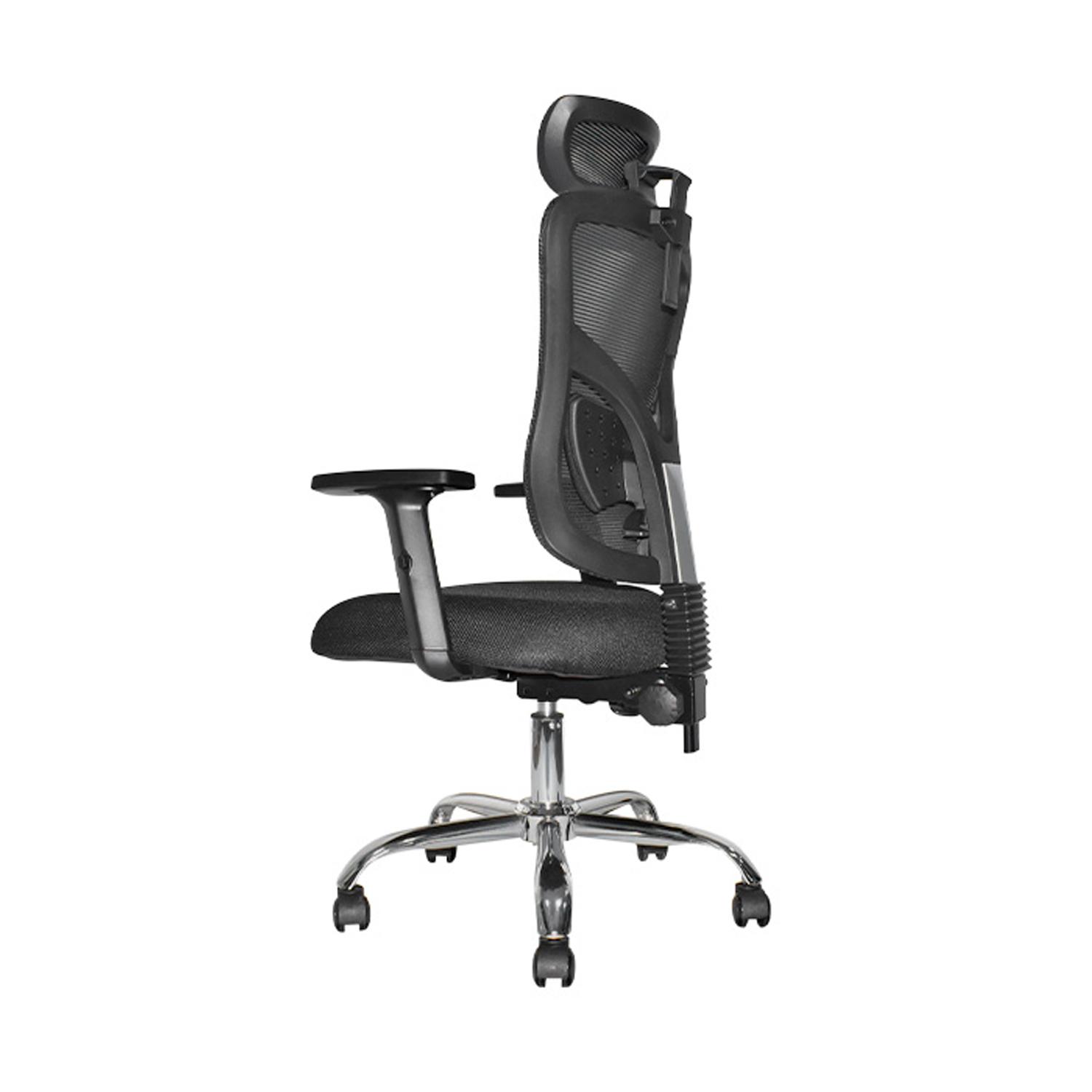 SILLA ERGONÓMICA FONE ULTRA PRESIDENTE CROMADO NEGRO TE OFIDEAS - 5