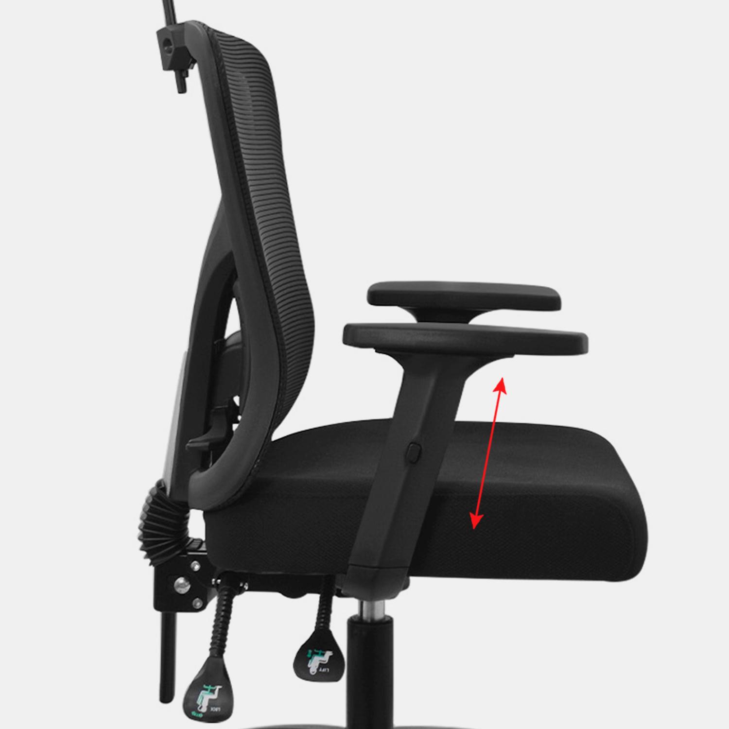 SILLA ERGONÓMICA FONE ULTRA PRESIDENTE CROMADO NEGRO TE OFIDEAS - 7