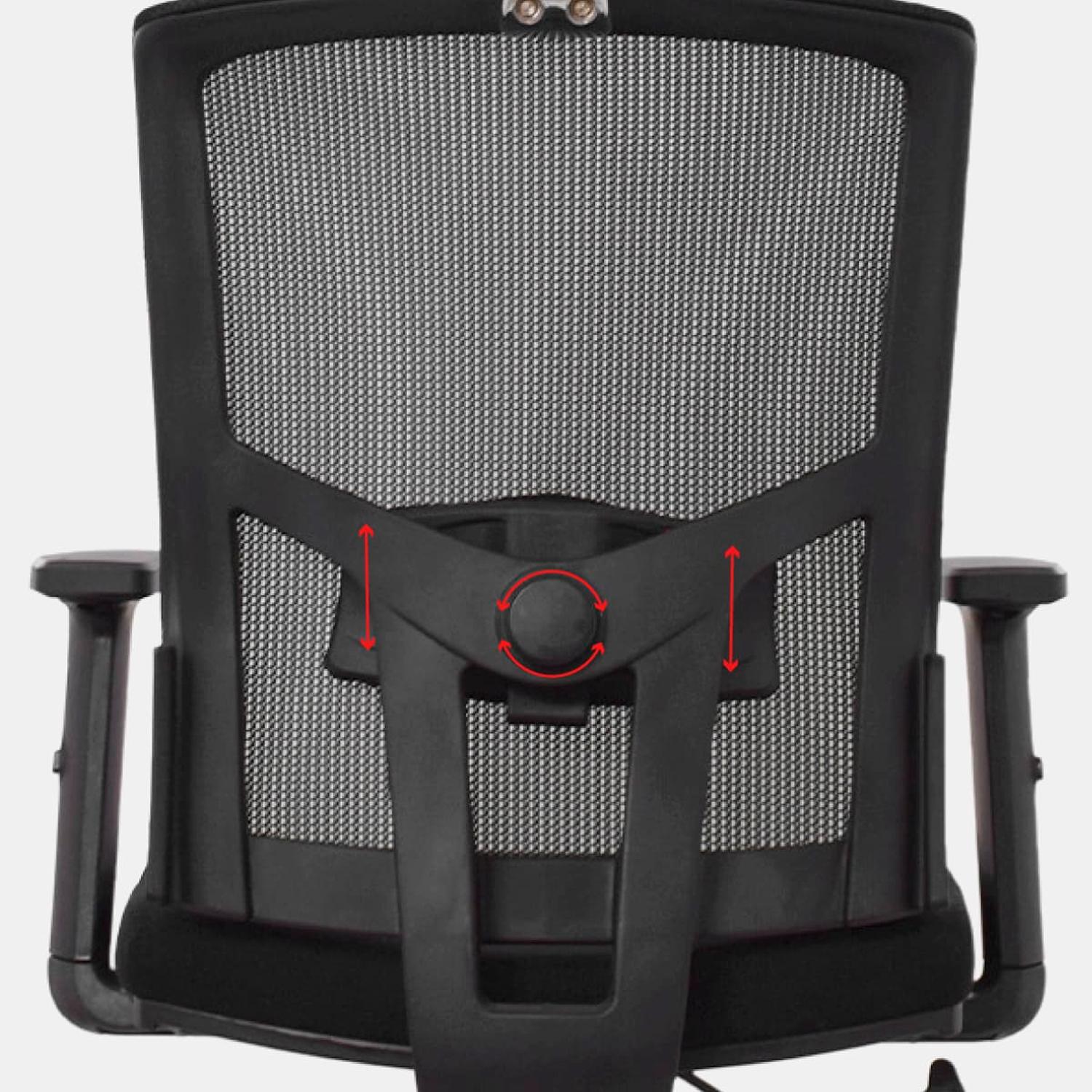 SILLA DELPHI I CAJERO ERGONÓMICA BN AC NEGRO OFIDEAS - 4