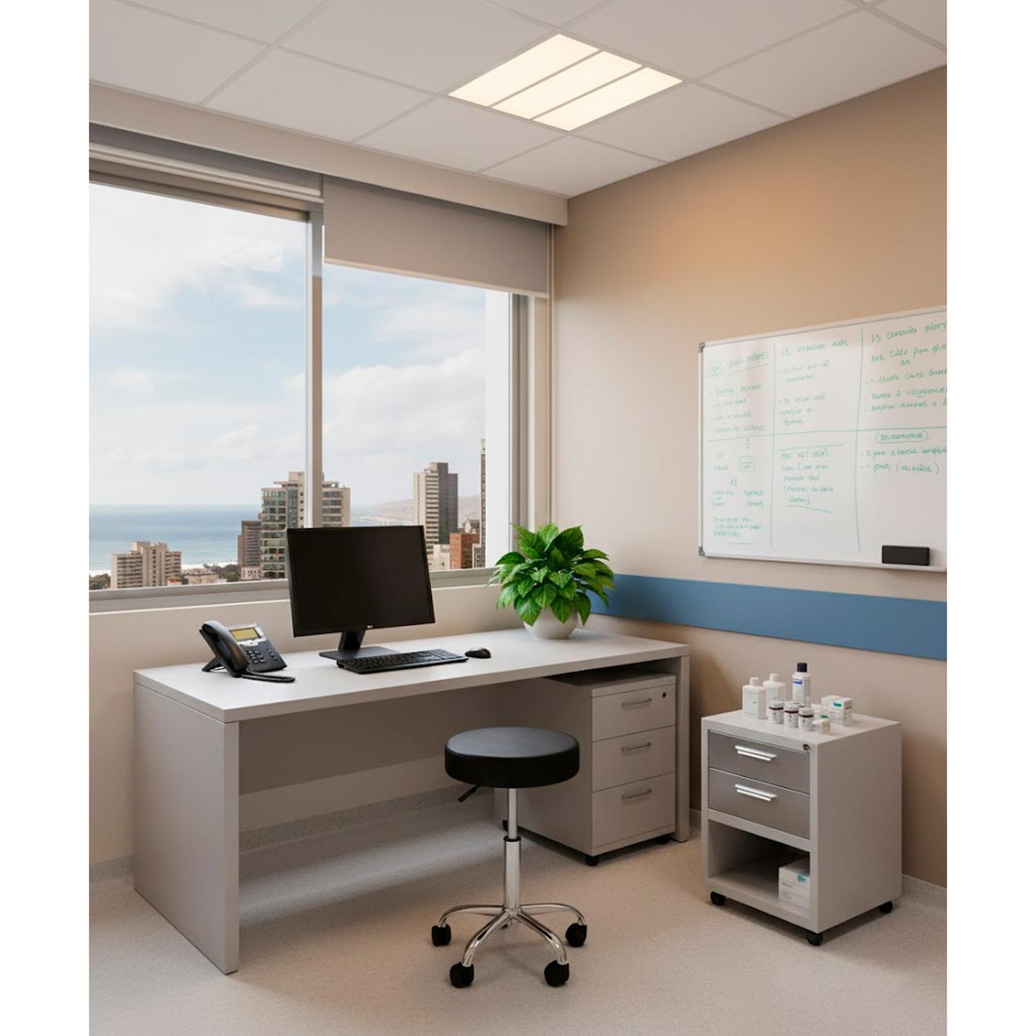 TABURETE WORK PREMIUM SIN RESPALDAR NEGRO OFIDEAS - 3