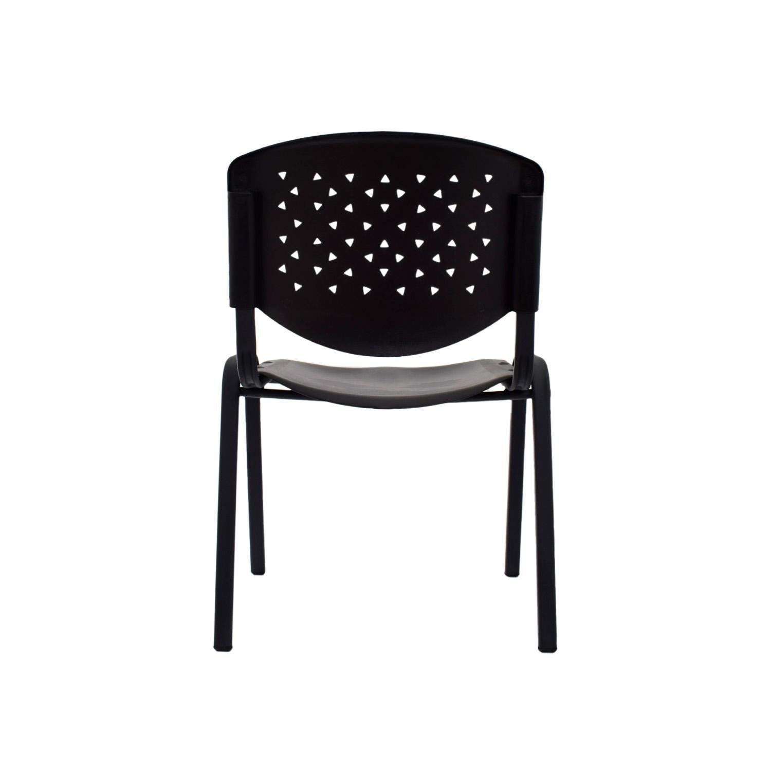 SILLA FIJA DE VISITA PRISMA EN NEGRO OFIDEAS - 4