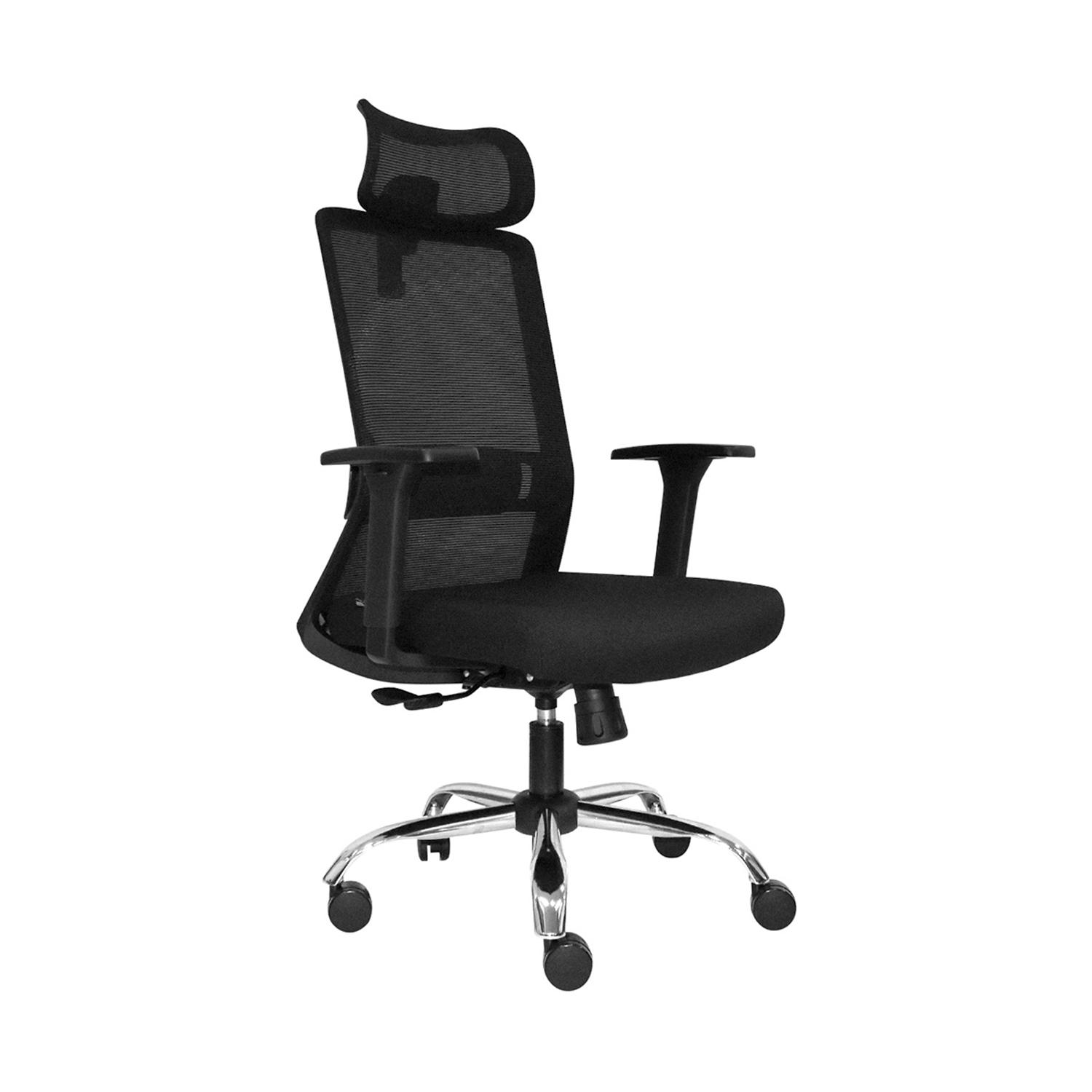 SILLA ERGONÓMICA EMBODY PRESIDENTE CROMADO NEGRO OFIDEAS - 1