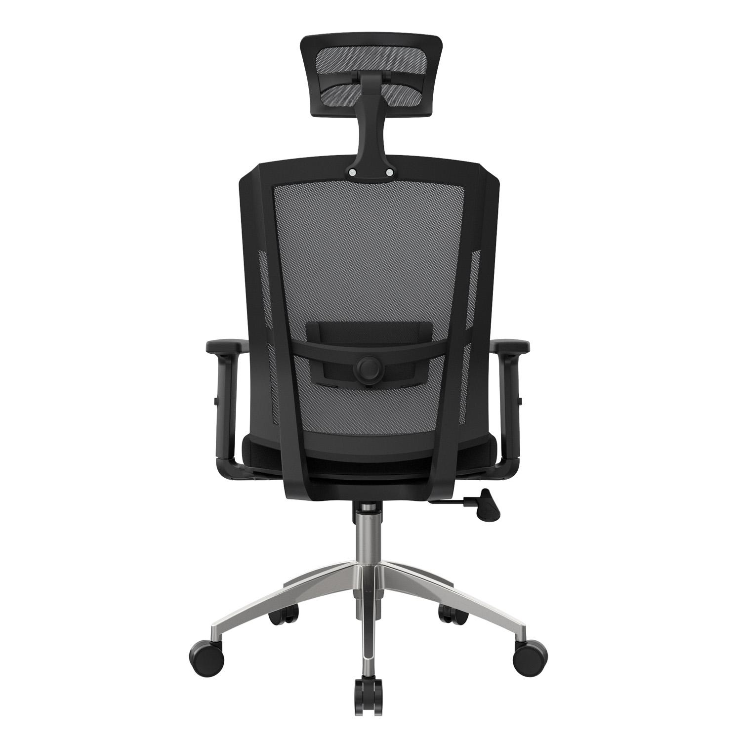 SILLA ERGONÓMICA DELPHI II PRESIDENTE BASCULANTE 1D ALUMINIO NEGRO OFIDEAS - 4