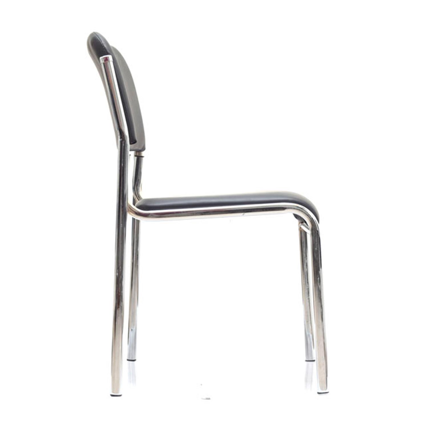 SILLA FIJA LOFT CUERO NEGRO OFIDEAS - 3