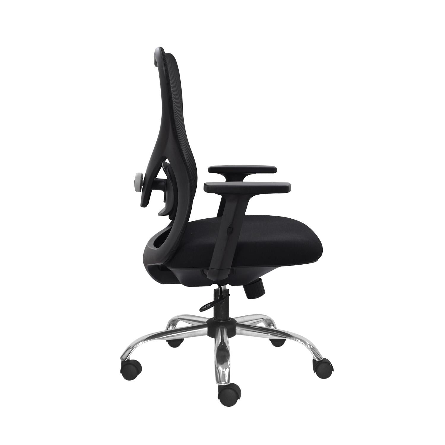 SILLA ERGONÓMICA BUG GERENTE CROMADO NEGRO OFIDEAS - 3