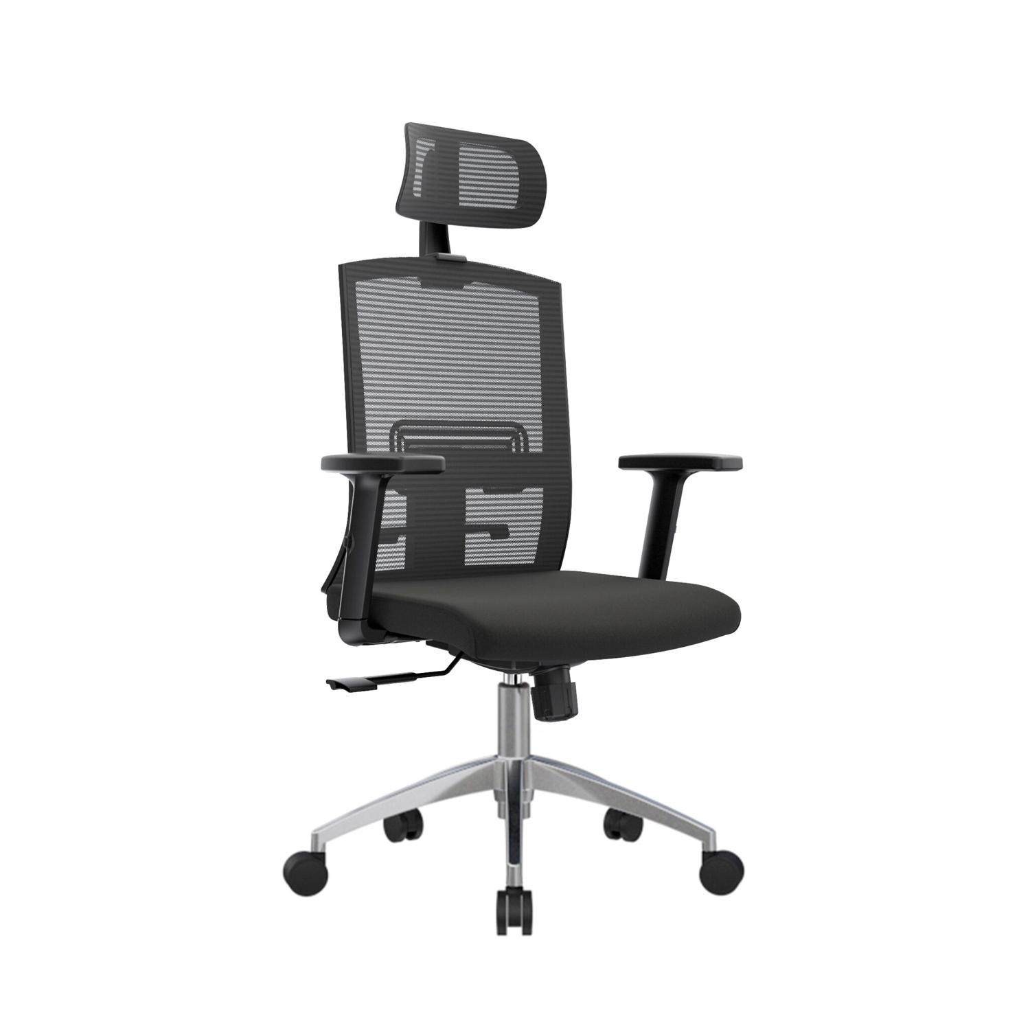 SILLA ERGONÓMICA MONK SYNCRO PRESIDENTE ALUMINIO NEGRO 3D OFIDEAS - 1