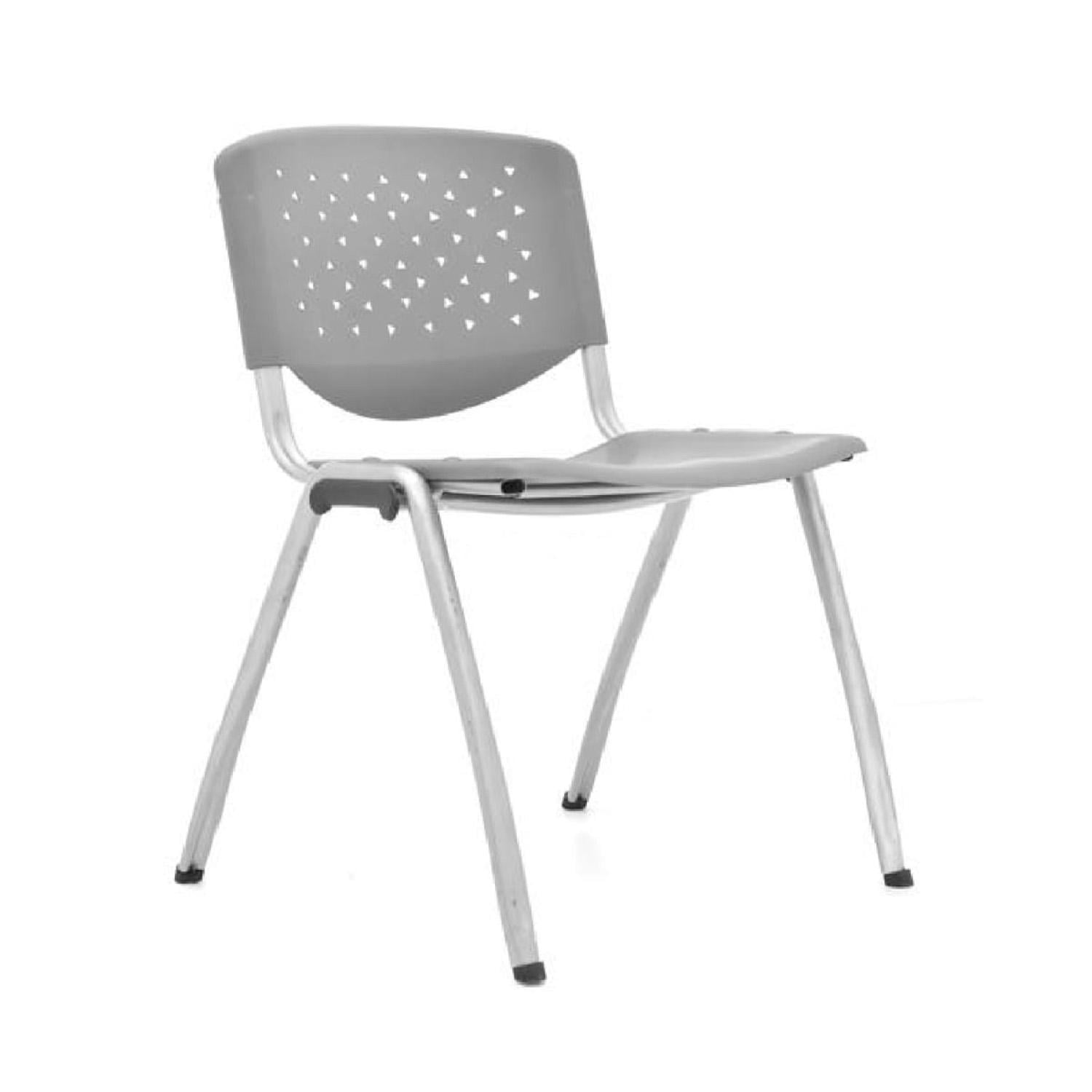 SILLA FIJA DE VISITA PRISMA EG GRIS OFIDEAS - 1