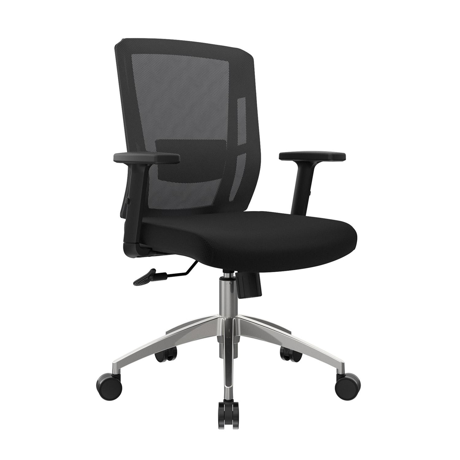 SILLA ERGONÓMICA DELPHI II GERENTE SYNCRO BRAZOS 1D ALUMINIO NEGRO OFIDEAS - 1