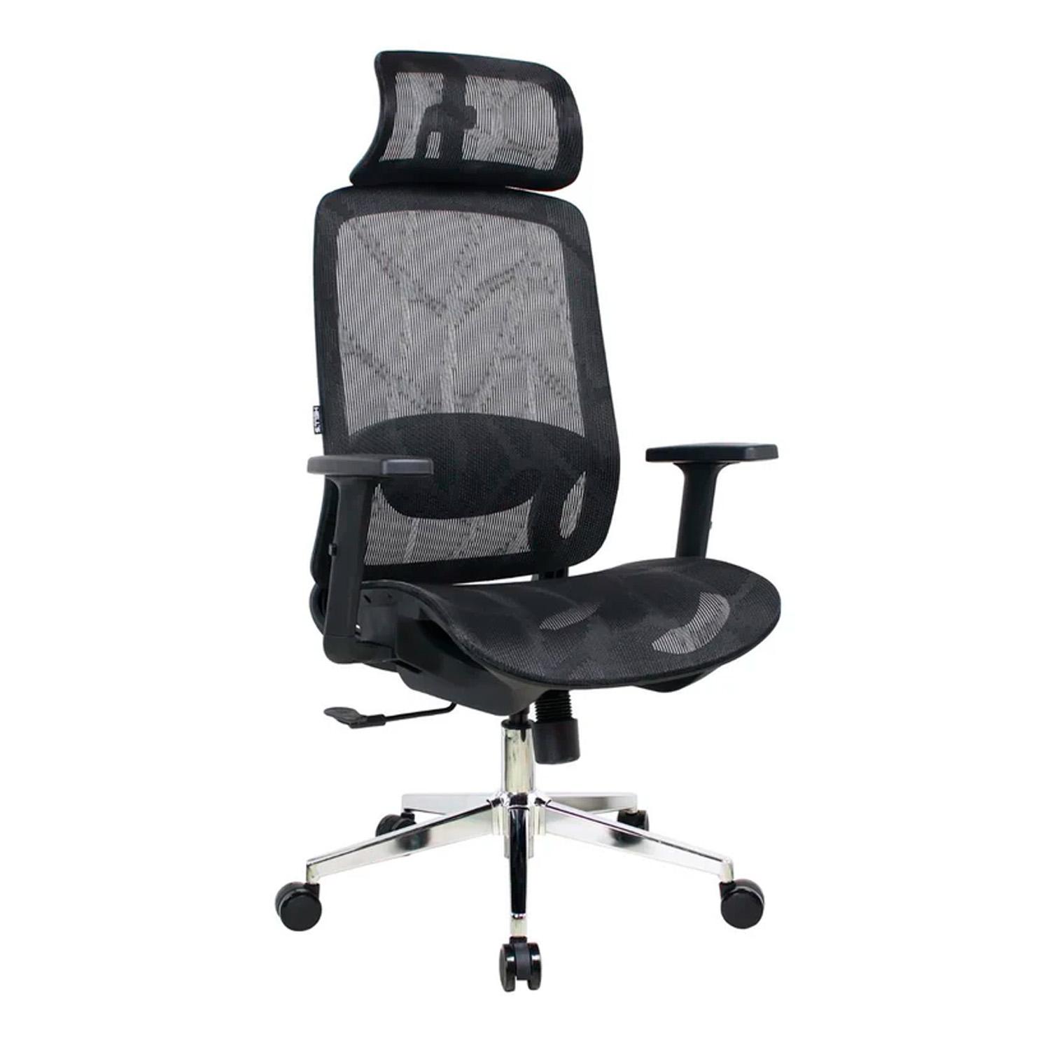 SILLA ERGONÓMICA DENVER PREMIUM MALLA NEGRO OFIDEAS - 1