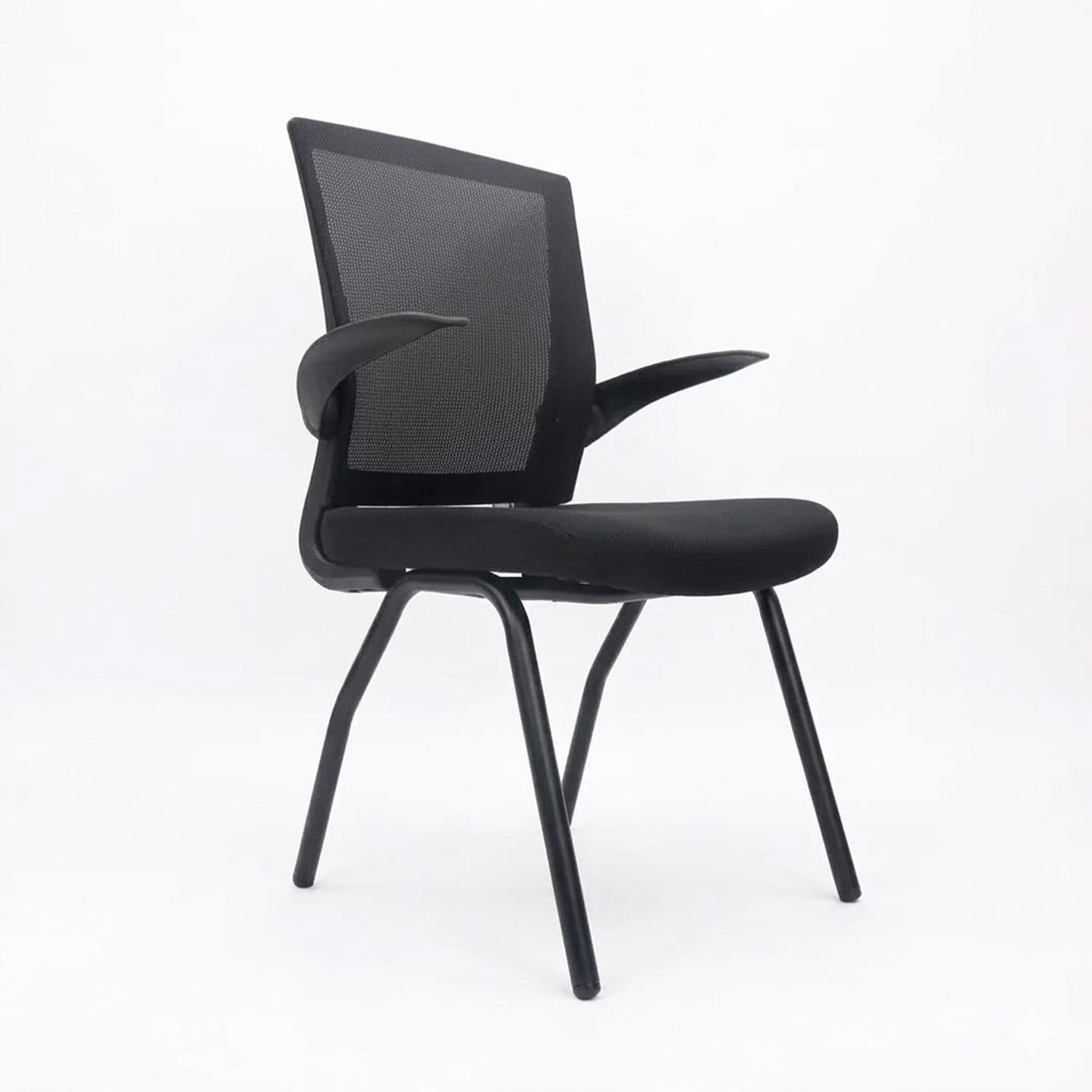SILLA FIJA BLOZ BRAZOS ABATIBLES EN NEGRO OFIDEAS - 1