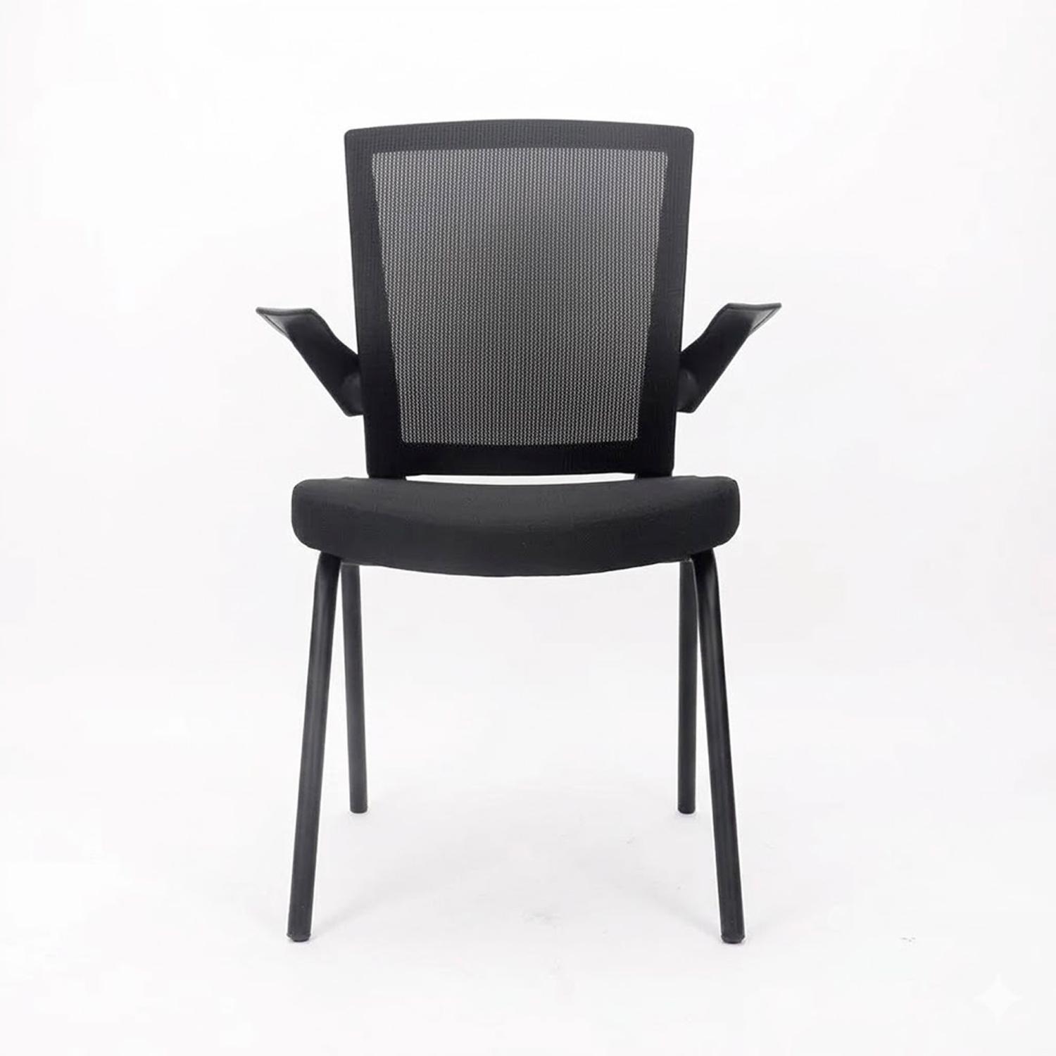 SILLA FIJA BLOZ BRAZOS ABATIBLES EN NEGRO OFIDEAS - 2