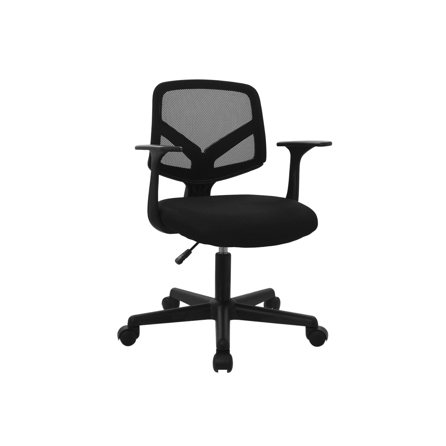 SILLA DE ESCRITORIO SOU CON BRAZOS NEGRO OFIDEAS - 1