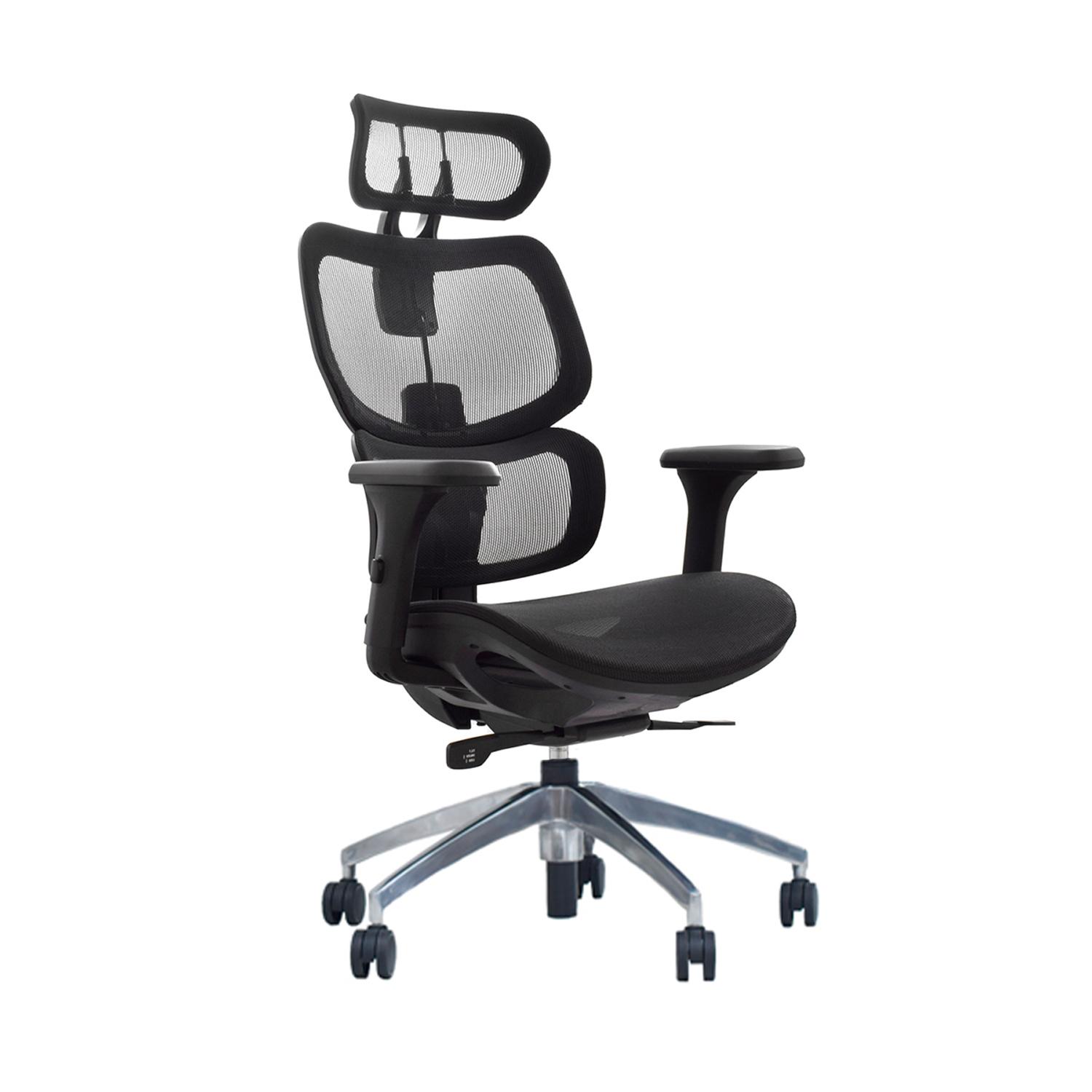 SILLA ERGONÓMICA SAM PRESIDENTE ALUMINIO NEGRO OFIDEAS - 1