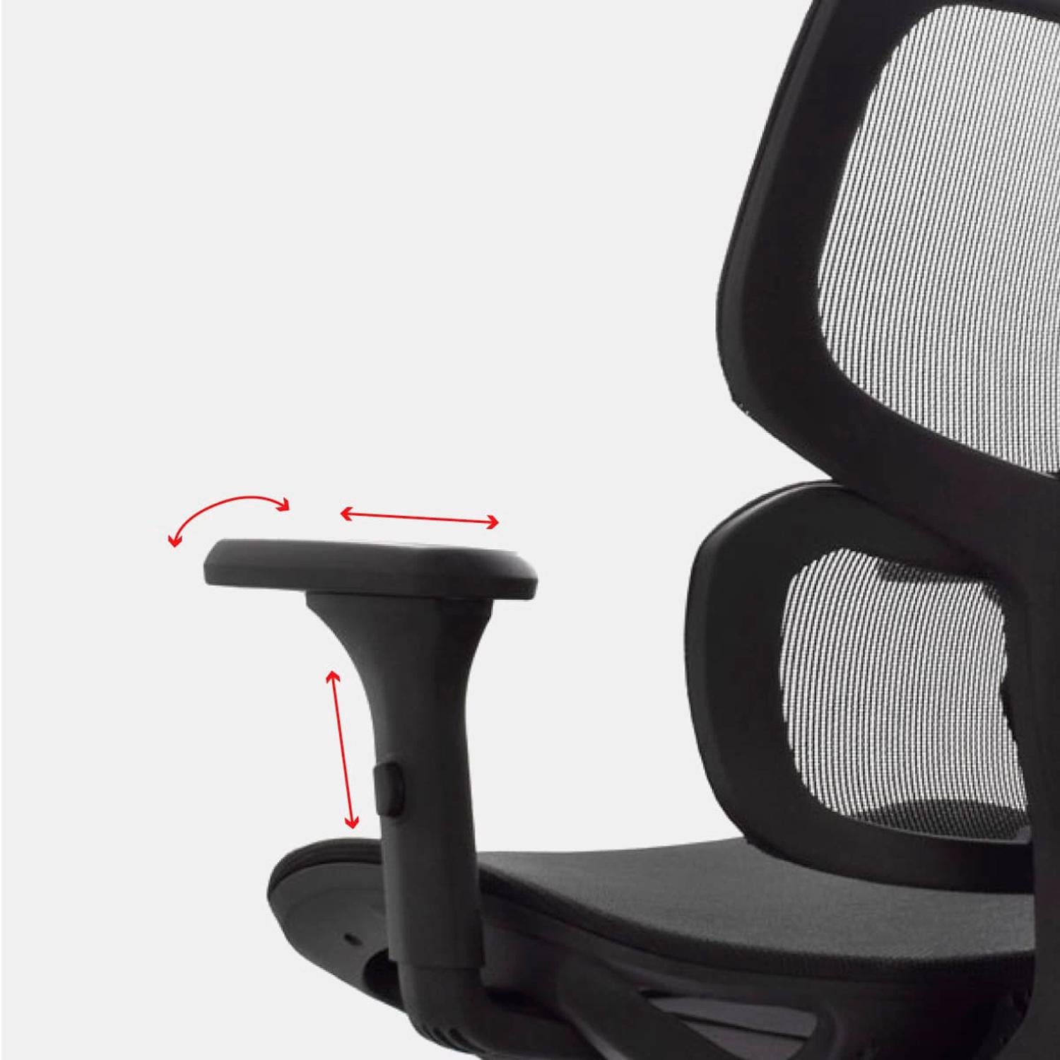 SILLA ERGONÓMICA SAM PRESIDENTE ALUMINIO NEGRO OFIDEAS - 4
