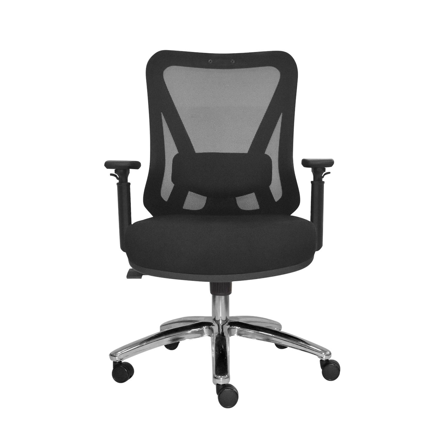SILLA ERGONÓMICA DOLFIN SYNCRO BRAZOS 3D GERENTE CROMADO NEGRO OFIDEAS - 2