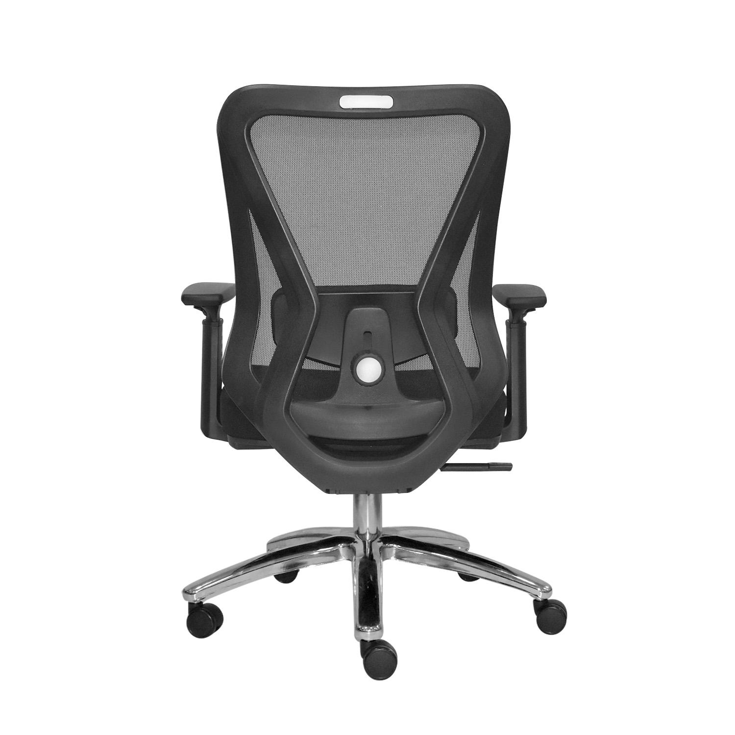 SILLA ERGONÓMICA DOLFIN SYNCRO BRAZOS 3D GERENTE CROMADO NEGRO OFIDEAS - 5