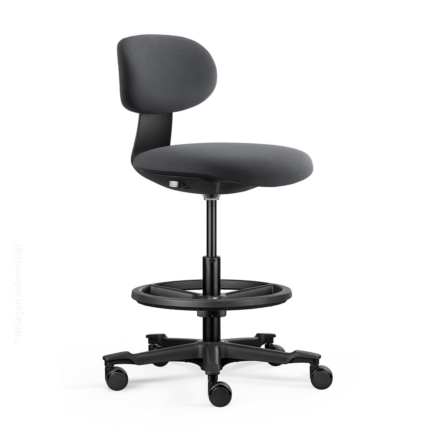 SILLA GIRATORIA CAJERA BOW PREMIUM NEGRO OFIDEAS - 1