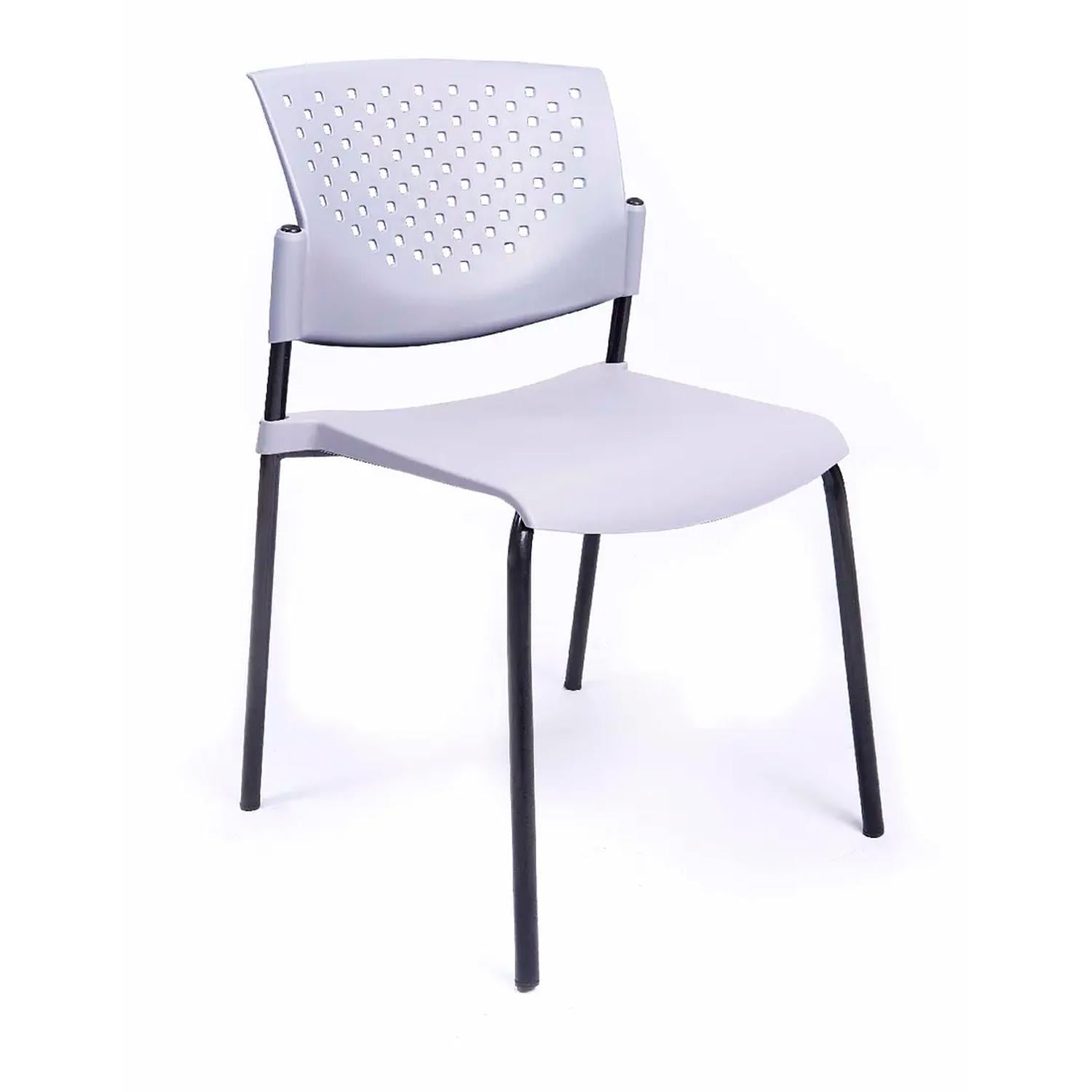 SILLA FIJA DE VISITA BUTTERFLY GRIS ESTRUCTURA NEGRO OFIDEAS - 1