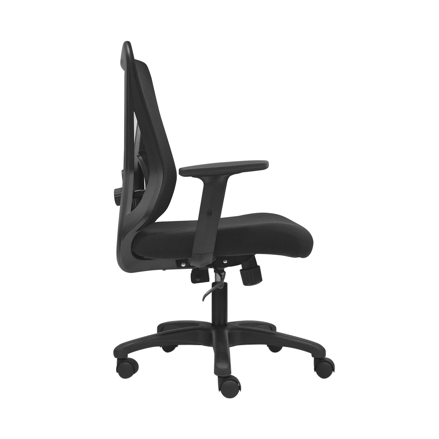 SILLA ERGONÓMICA DOLFIN LAP BRAZOS 1D GERENTE NYLON NEGRO OFIDEAS - 3