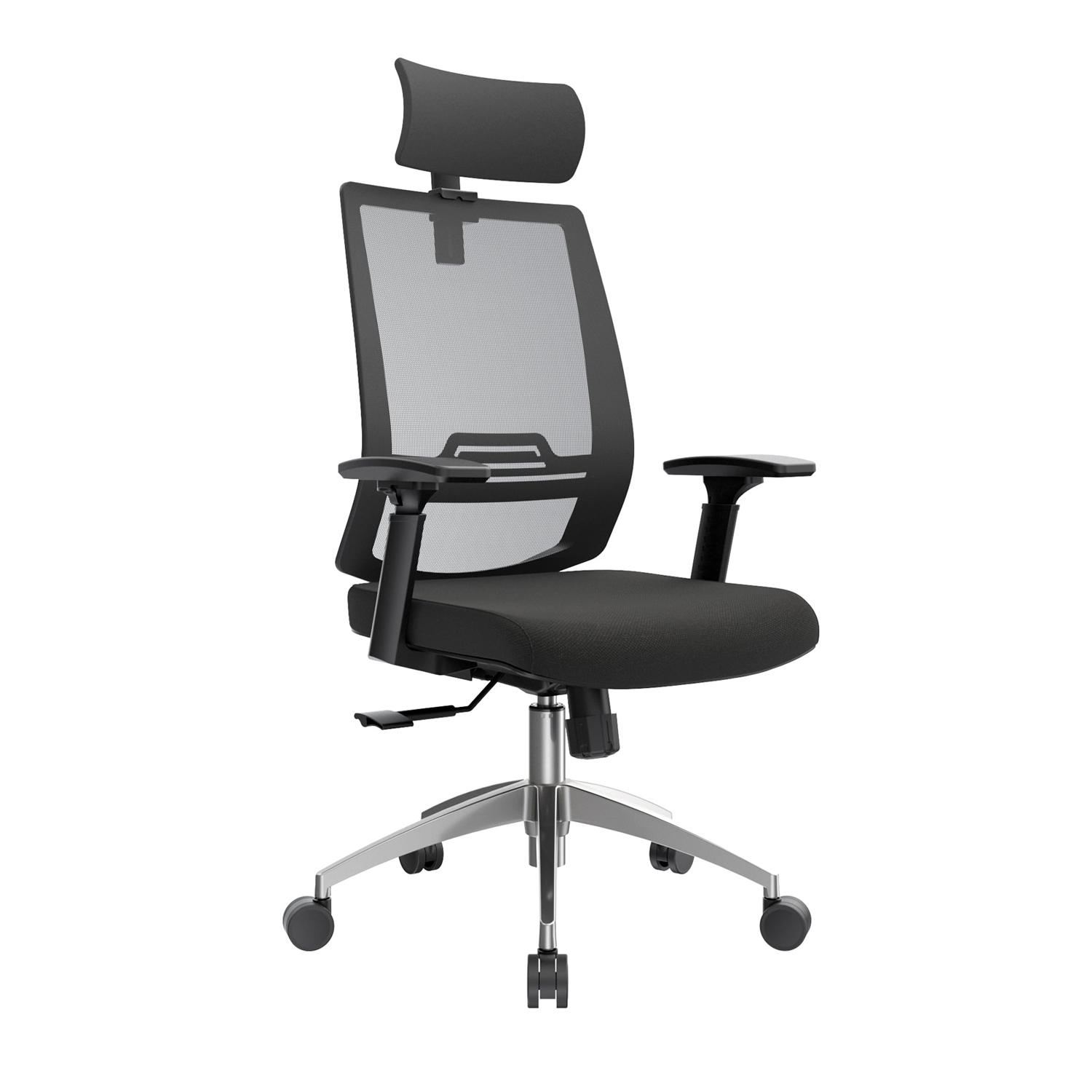 SILLA ERGONÓMICA AERON PRESIDENTE BRAZOS 3D ALUMINIO NEGRO OFIDEAS - 1