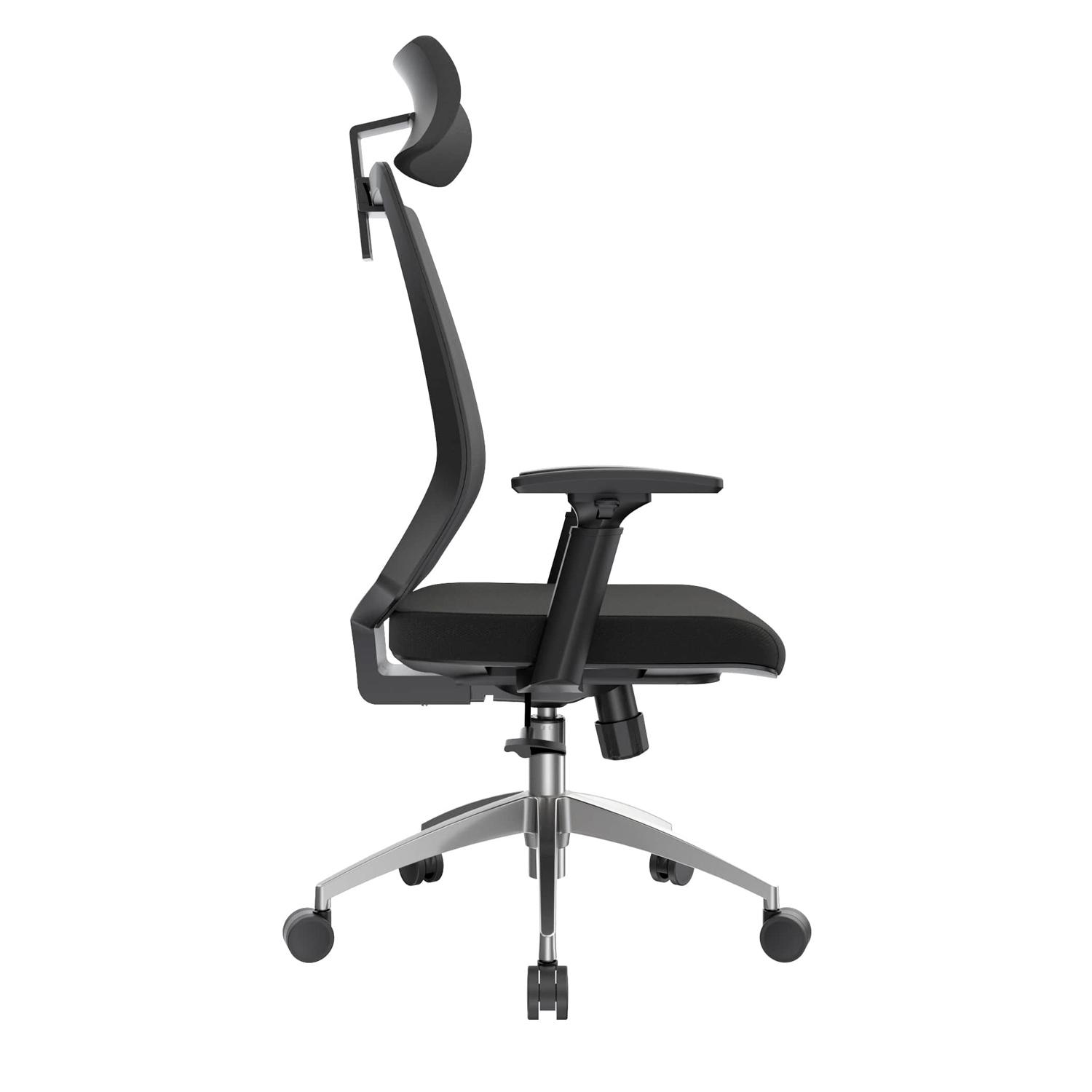 SILLA ERGONÓMICA AERON PRESIDENTE BRAZOS 3D ALUMINIO NEGRO OFIDEAS - 3