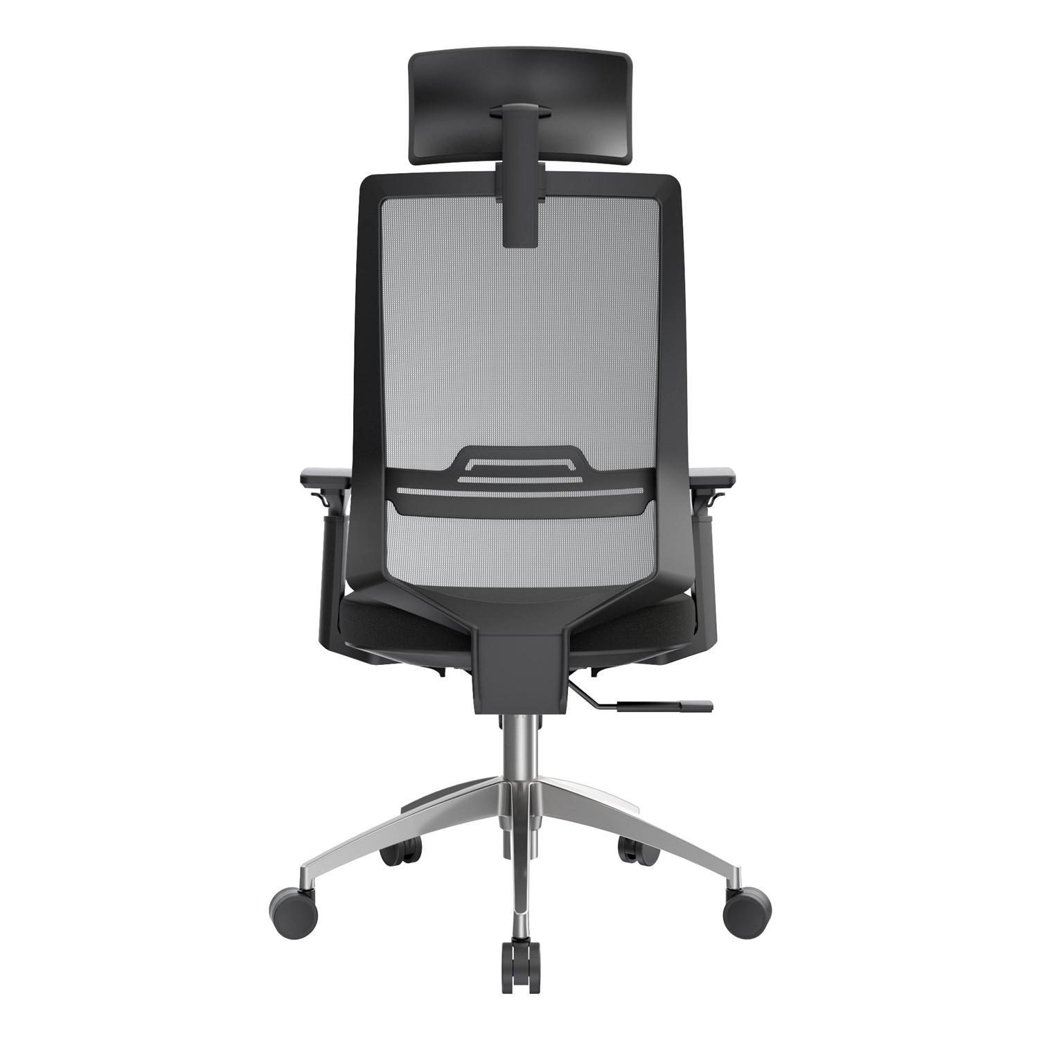 SILLA ERGONÓMICA AERON PRESIDENTE BRAZOS 3D ALUMINIO NEGRO OFIDEAS - 4