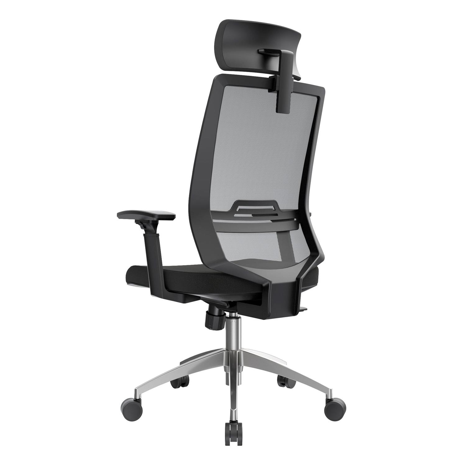 SILLA ERGONÓMICA AERON PRESIDENTE BRAZOS 3D ALUMINIO NEGRO OFIDEAS - 5