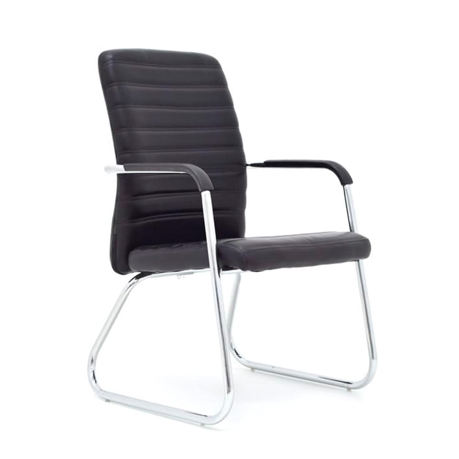 SILLA FIJA ISIS TRINEO CUERINA NEGRO OFIDEAS - 1