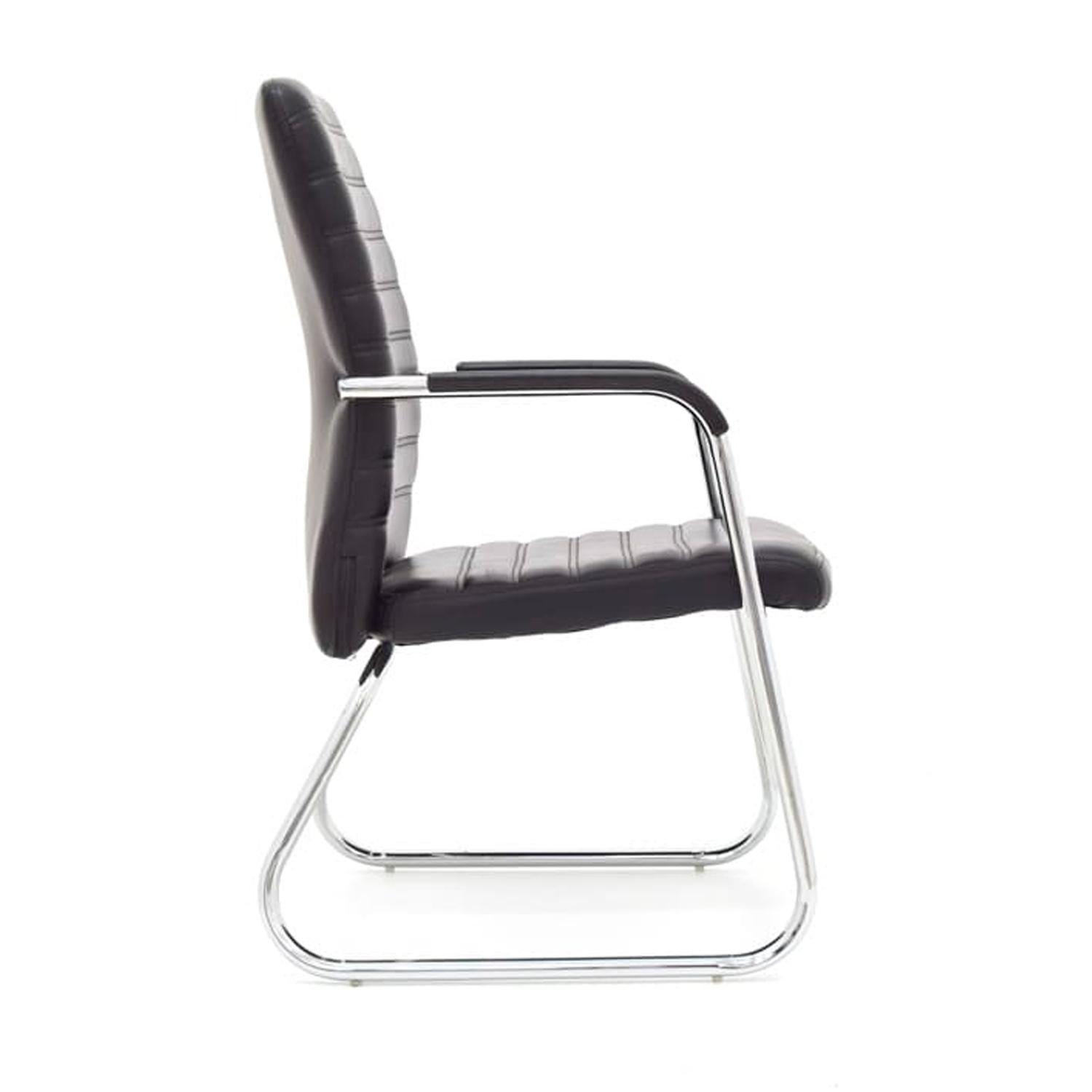 SILLA FIJA ISIS TRINEO CUERINA NEGRO OFIDEAS - 3