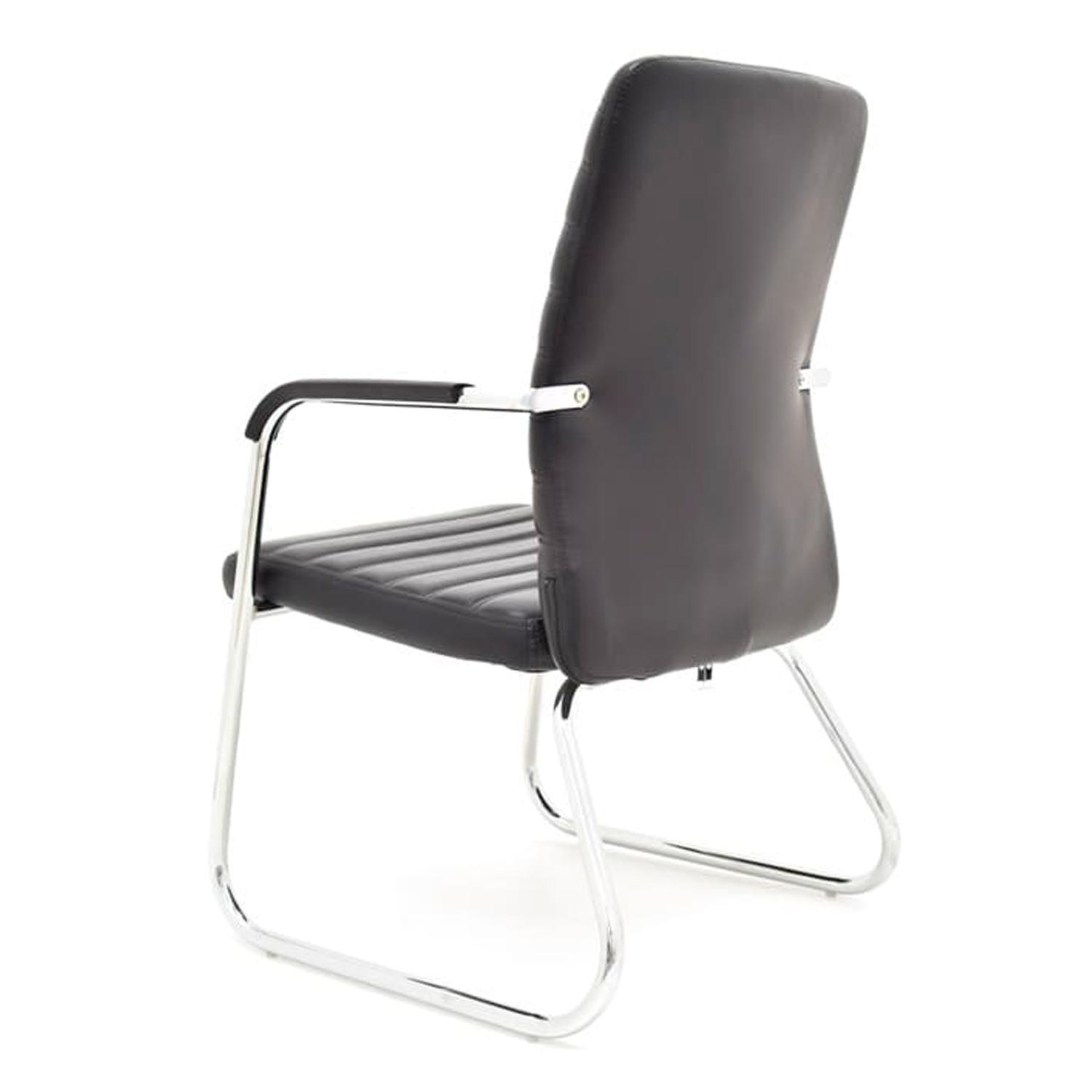 SILLA FIJA ISIS TRINEO CUERINA NEGRO OFIDEAS - 5