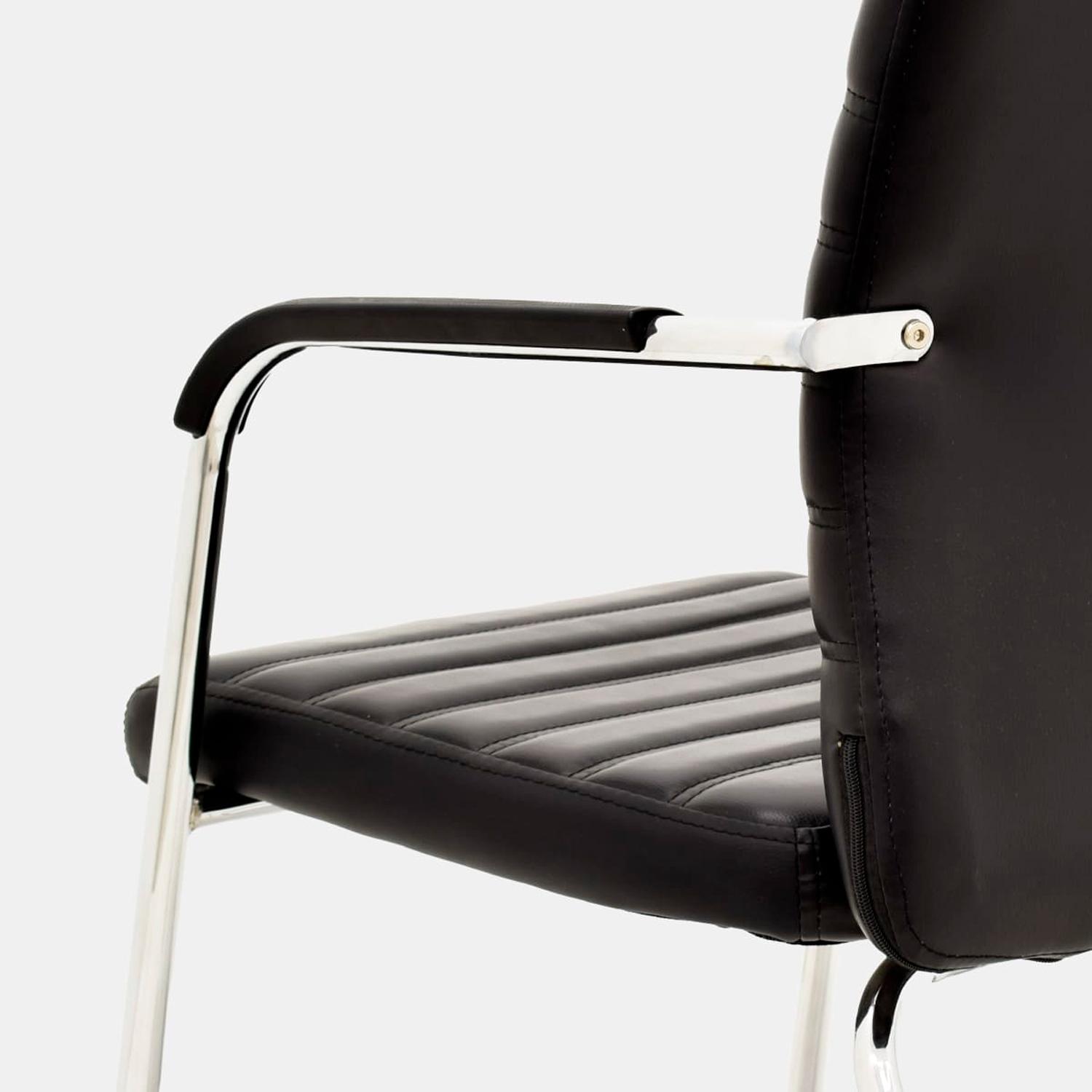SILLA FIJA ISIS TRINEO CUERINA NEGRO OFIDEAS - 7