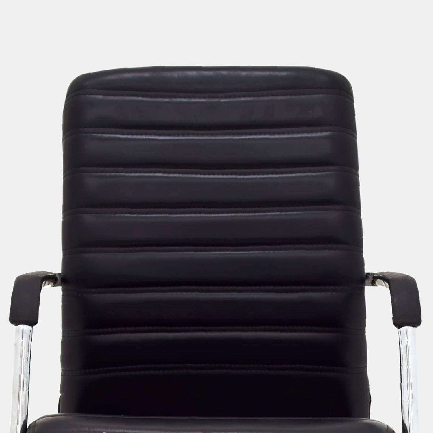 SILLA FIJA ISIS TRINEO CUERINA NEGRO OFIDEAS - 8
