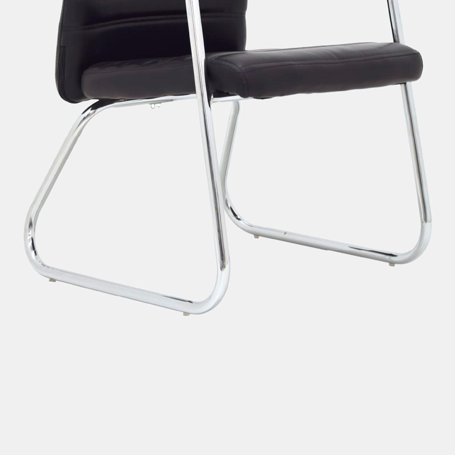 SILLA FIJA ISIS TRINEO CUERINA NEGRO OFIDEAS - 9