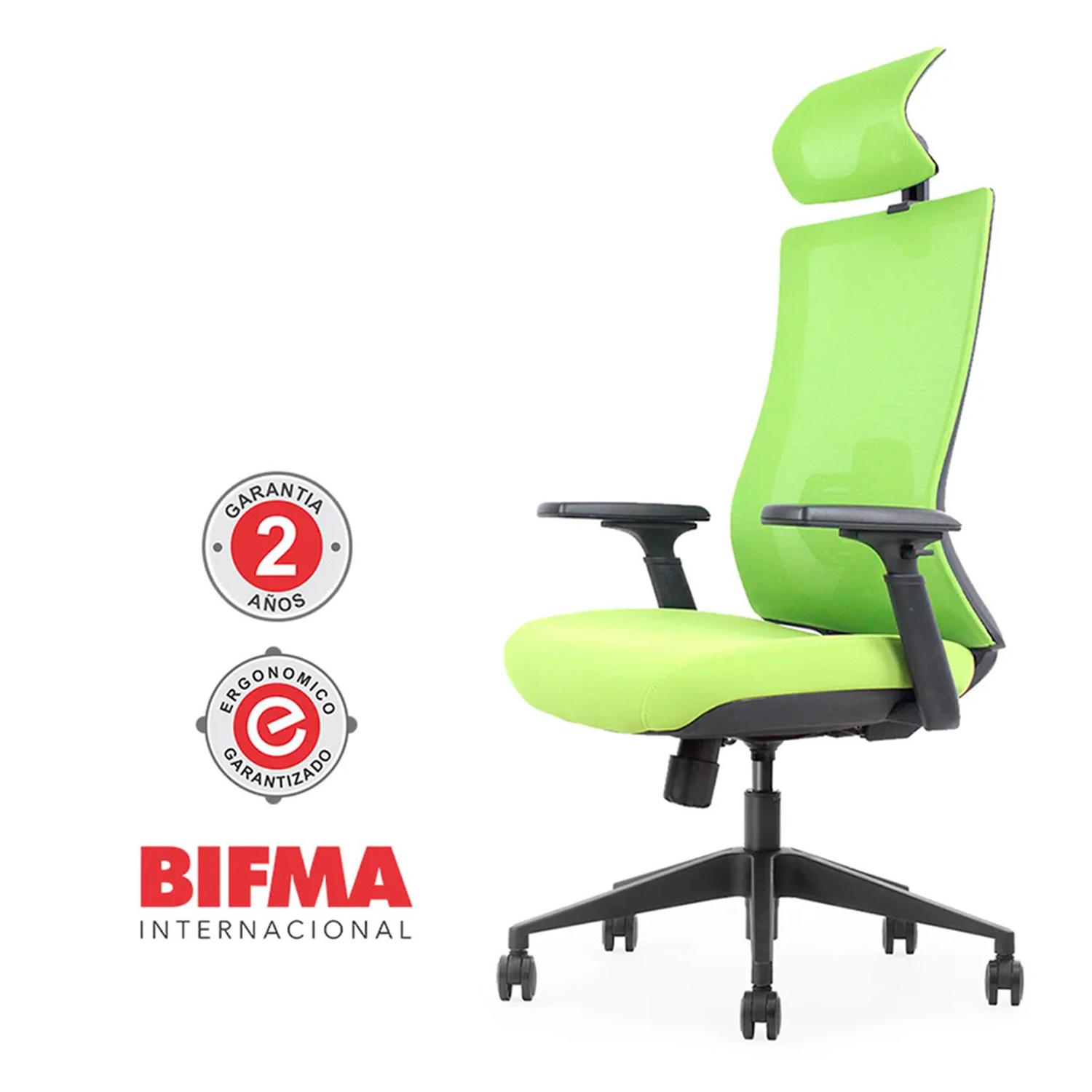 SILLA ERGONÓMICA BOSTON PREMIUM VERDE OFIDEAS - 3