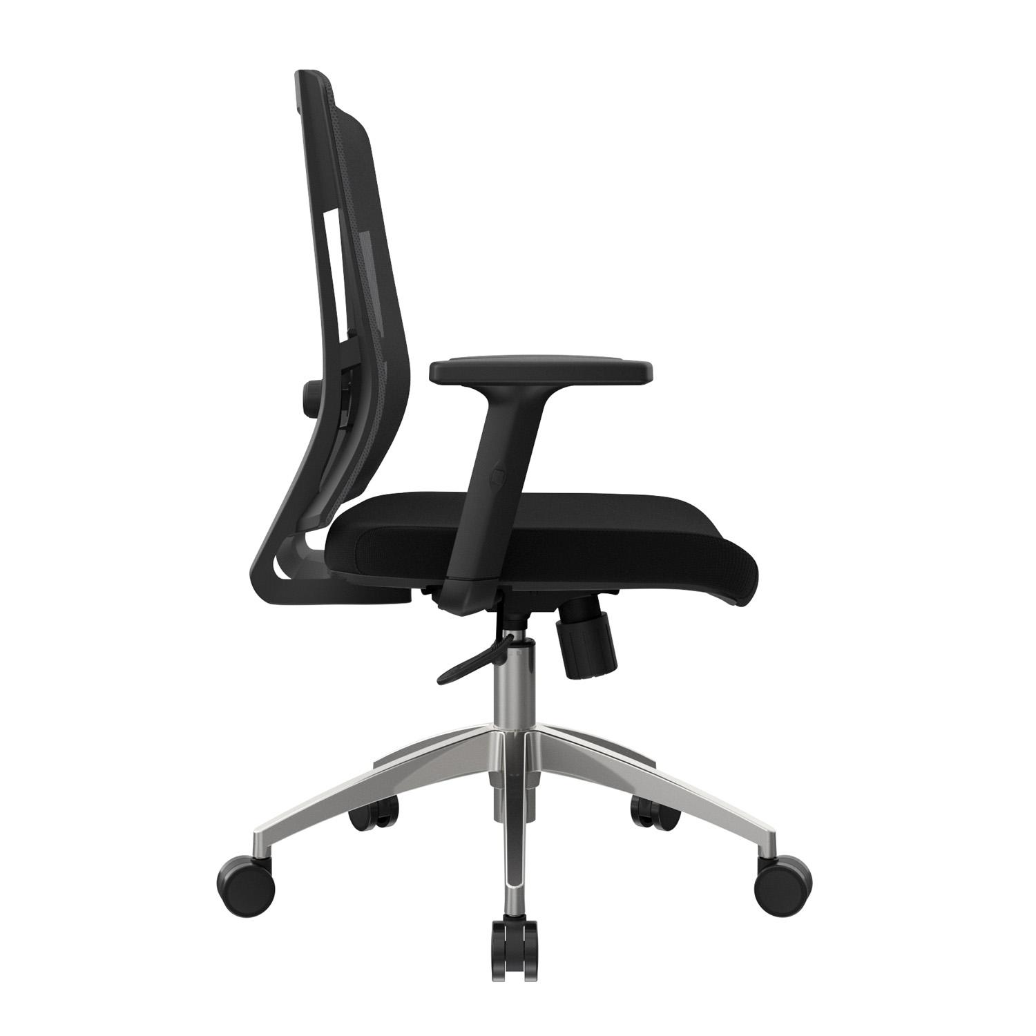 SILLA ERGONÓMICA DELPHI II GERENTE SYNCRO BRAZOS 3D ALUMINIO NEGRO OFIDEAS - 3