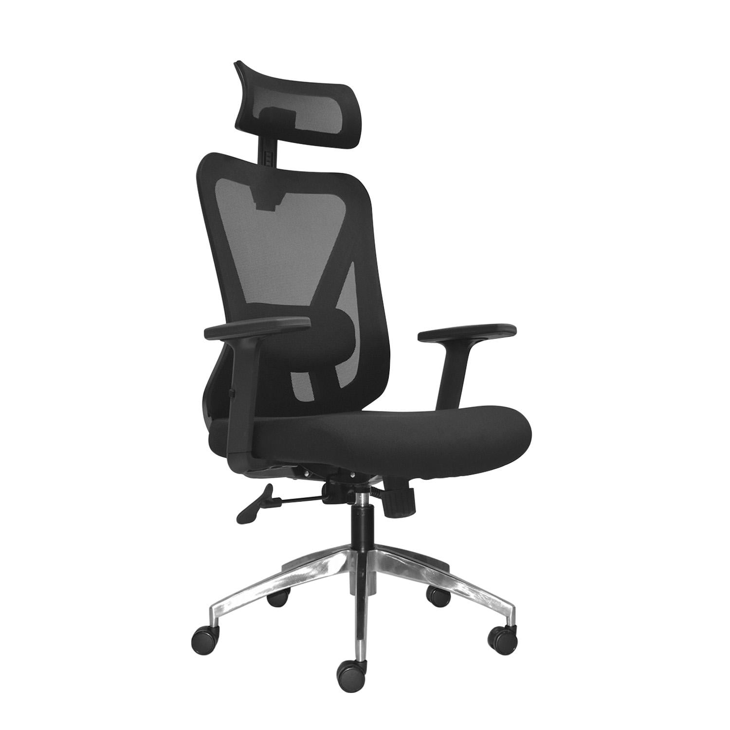SILLA ERGONÓMICA DOLFIN LAP BRAZOS 1D PRESIDENTE ALUMINIO NEGRO OFIDEAS - 1