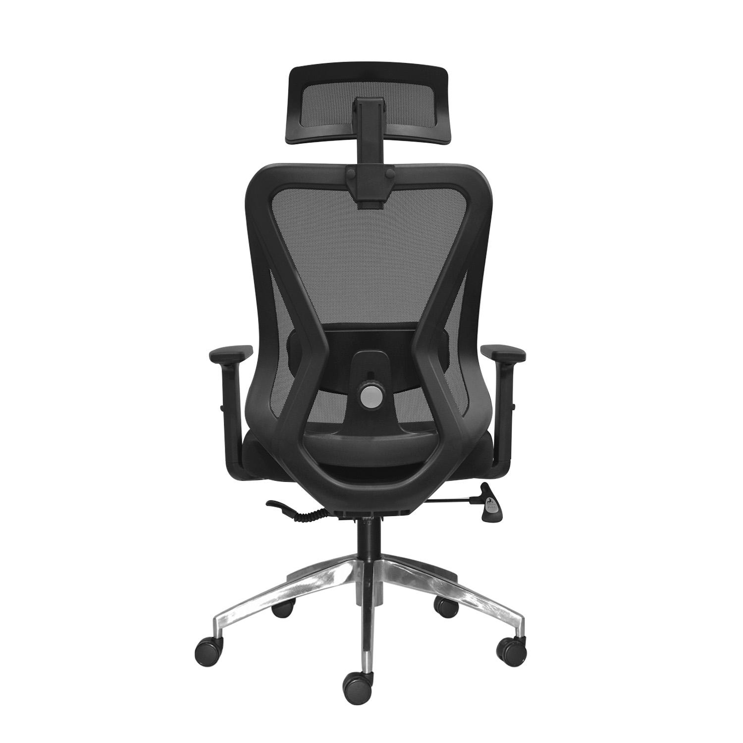SILLA ERGONÓMICA DOLFIN LAP BRAZOS 1D PRESIDENTE ALUMINIO NEGRO OFIDEAS - 5