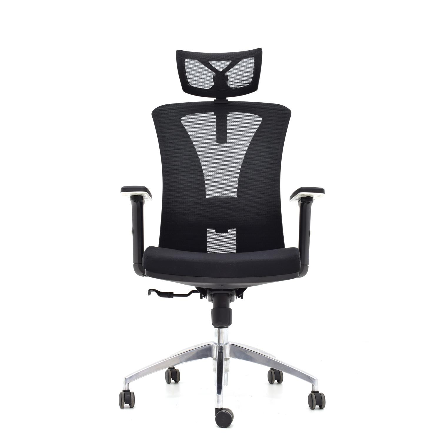 SILLA ERGONÓMICA VERSALLES PRESIDENTE BRAZOS 3D ALUMINIO NEGRO OFIDEAS - 2