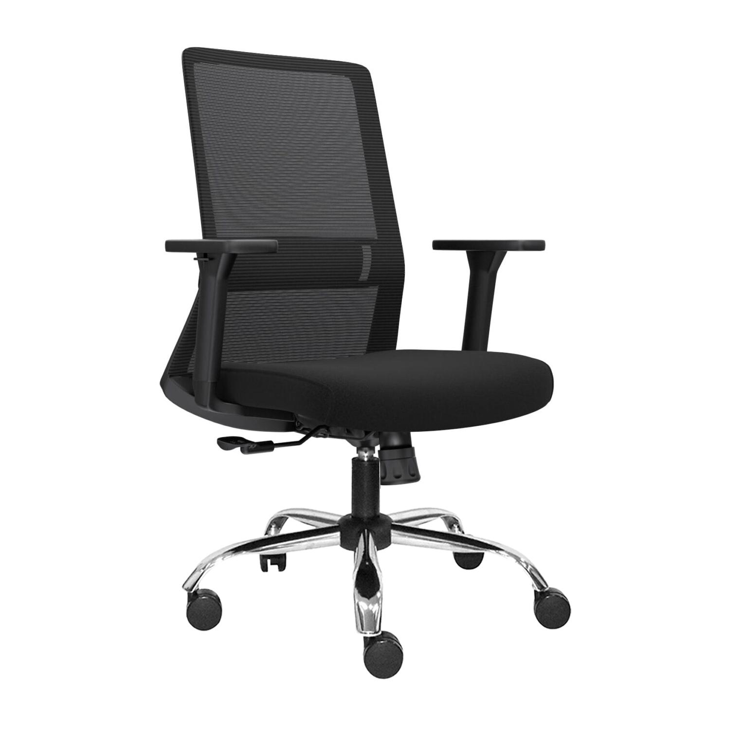 SILLA ERGONÓMICA EMBODY GERENTE CROMADO NEGRO OFIDEAS - 1