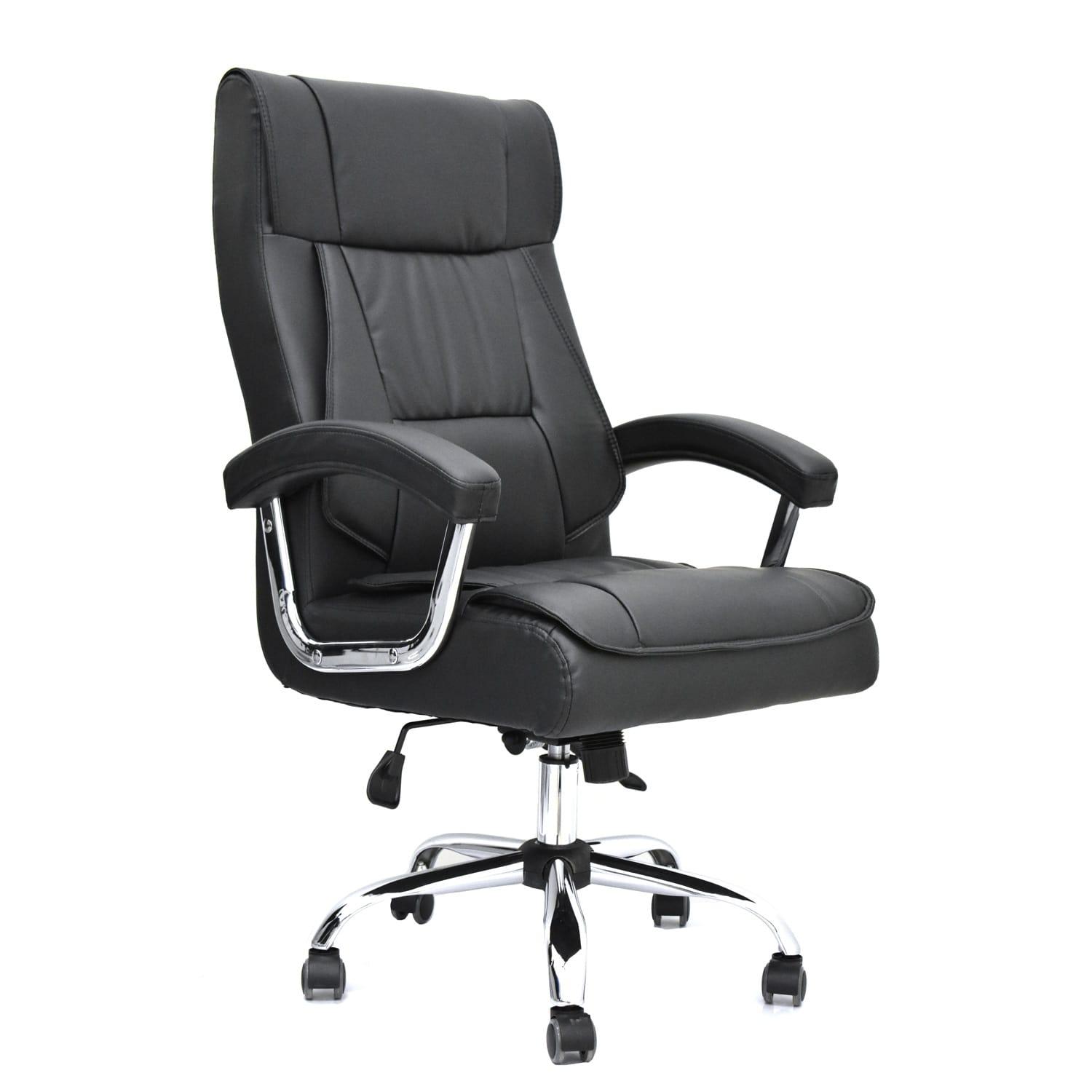 SILLA ERGONÓMICA BOREAL PRESIDENTE CUERO NEGRO OFIDEAS - 1