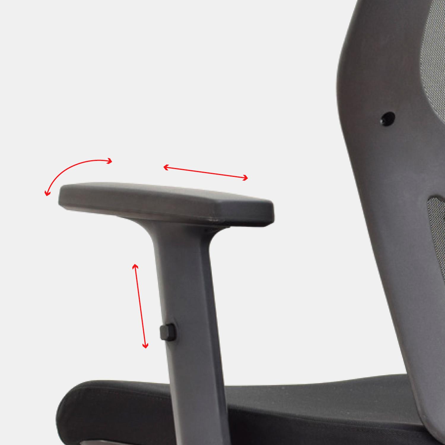 SILLA ERGONÓMICA NORUEGA GERENTE CROMADO NEGRO OFIDEAS - 3