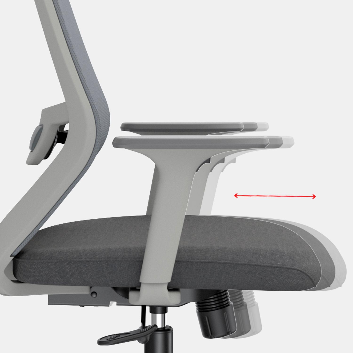 SILLA ERGONÓMICA ICON GERENTE CROMADO GRIS OFIDEAS - 4