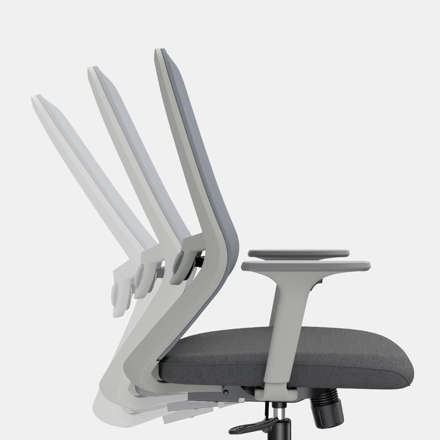 SILLA ERGONÓMICA ICON GERENTE CROMADO GRIS OFIDEAS - 7