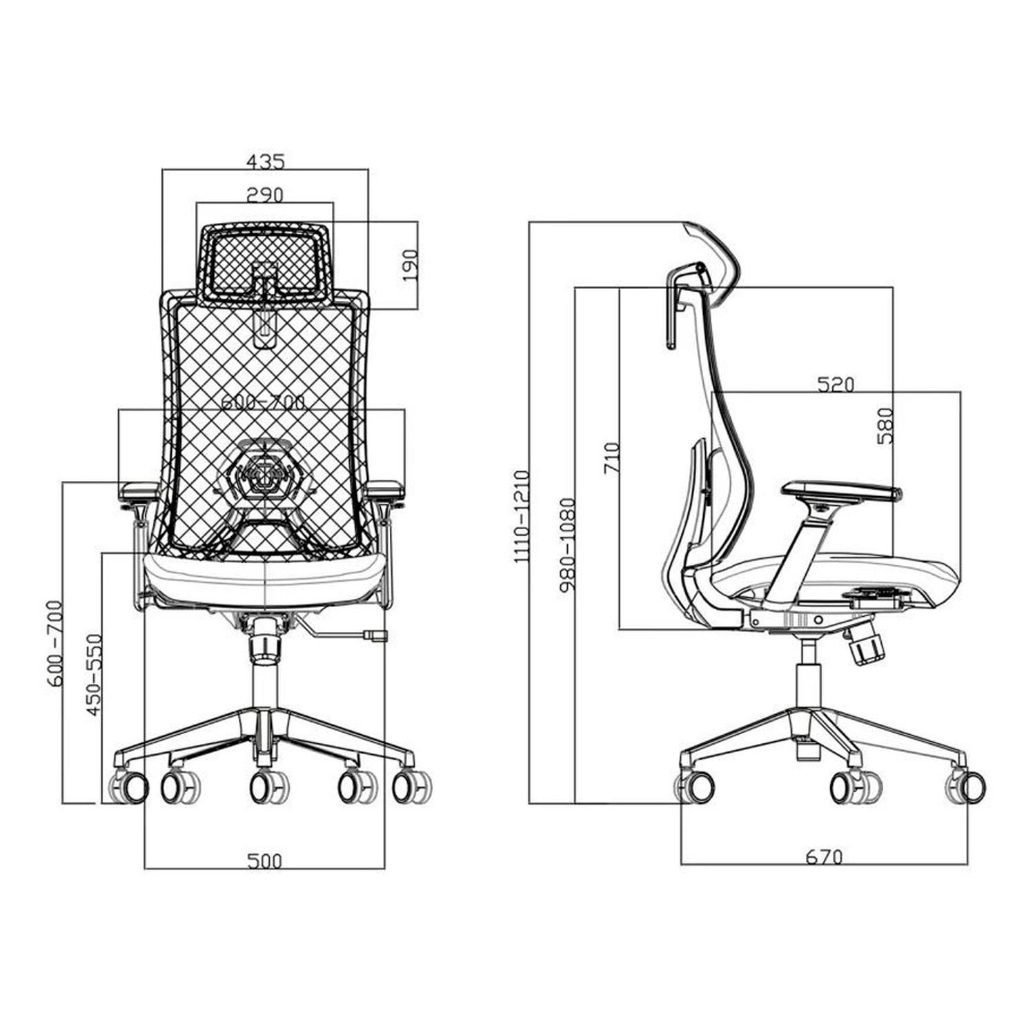 SILLA ERGONÓMICA BOSTON PREMIUM AZUL OFIDEAS - 6