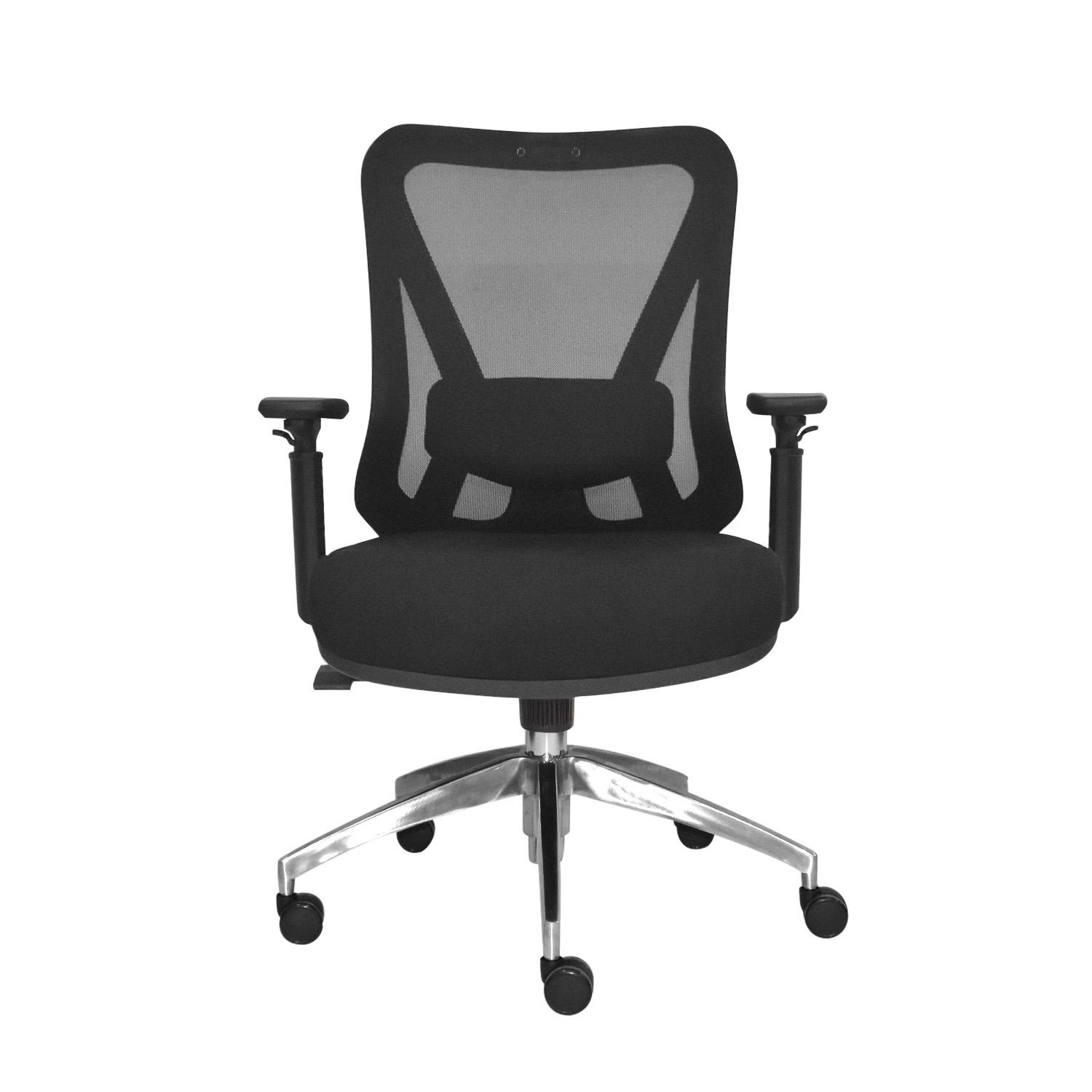 SILLA ERGONÓMICA DOLFIN SYNCRO BRAZOS 3D GERENTE ALUMINIO NEGRO OFIDEAS - 2