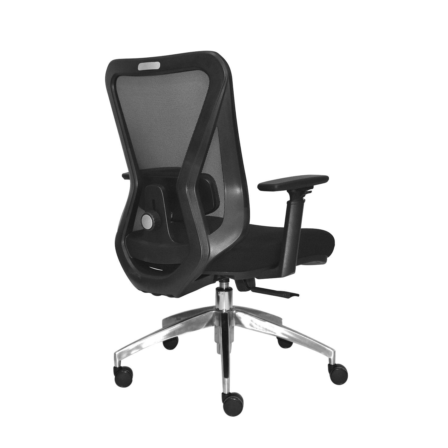 SILLA ERGONÓMICA DOLFIN SYNCRO BRAZOS 3D GERENTE ALUMINIO NEGRO OFIDEAS - 4