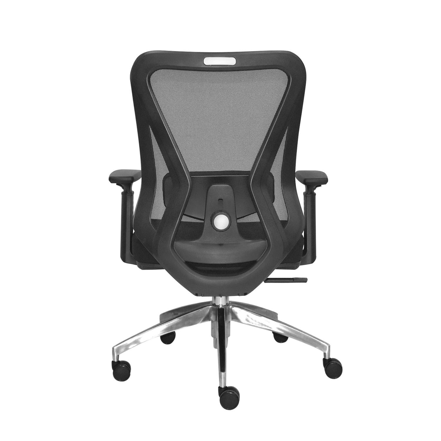 SILLA ERGONÓMICA DOLFIN SYNCRO BRAZOS 3D GERENTE ALUMINIO NEGRO OFIDEAS - 5