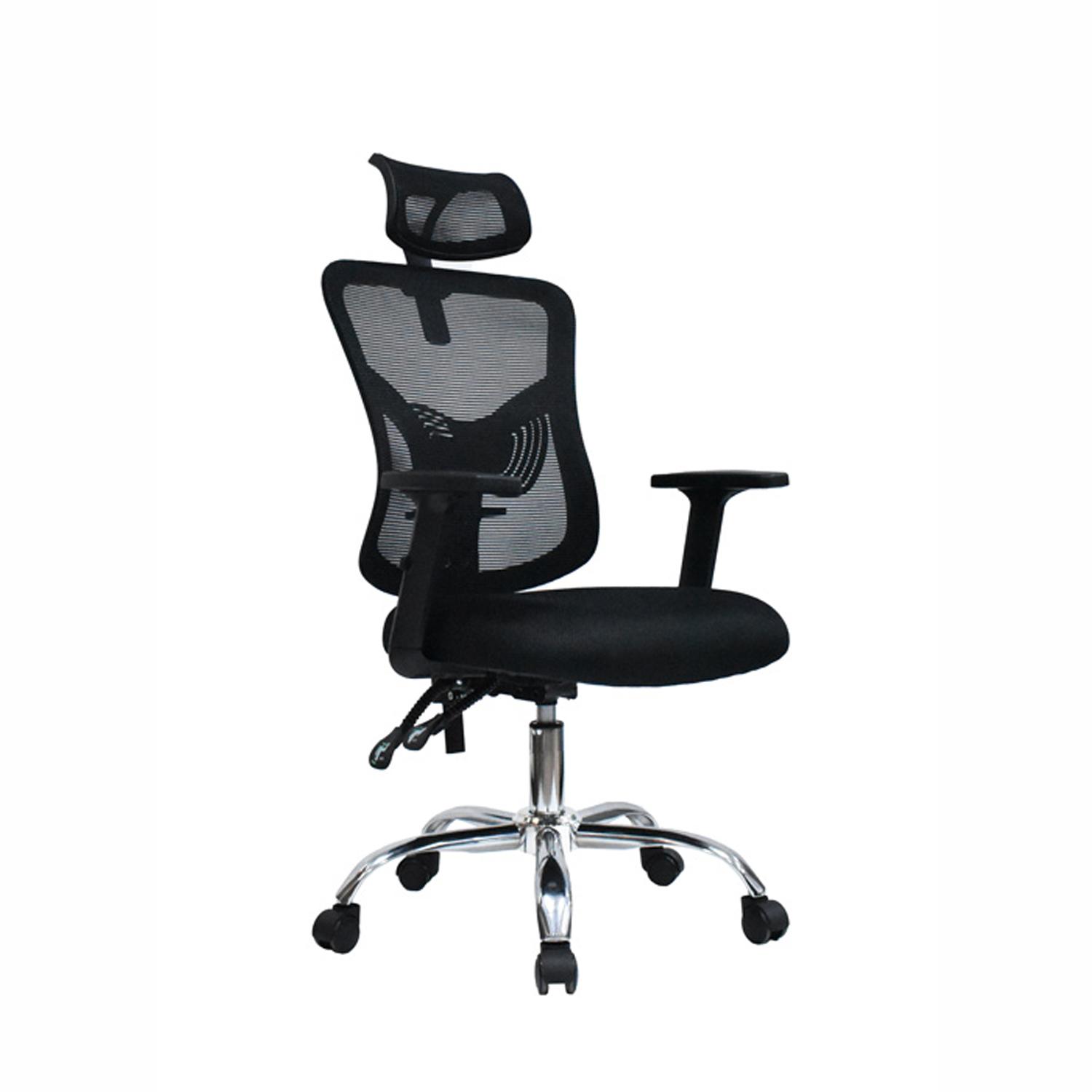 SILLA ERGONÓMICA FONE ULTRA PRESIDENTE CROMADO NEGRO ML OFIDEAS - 1