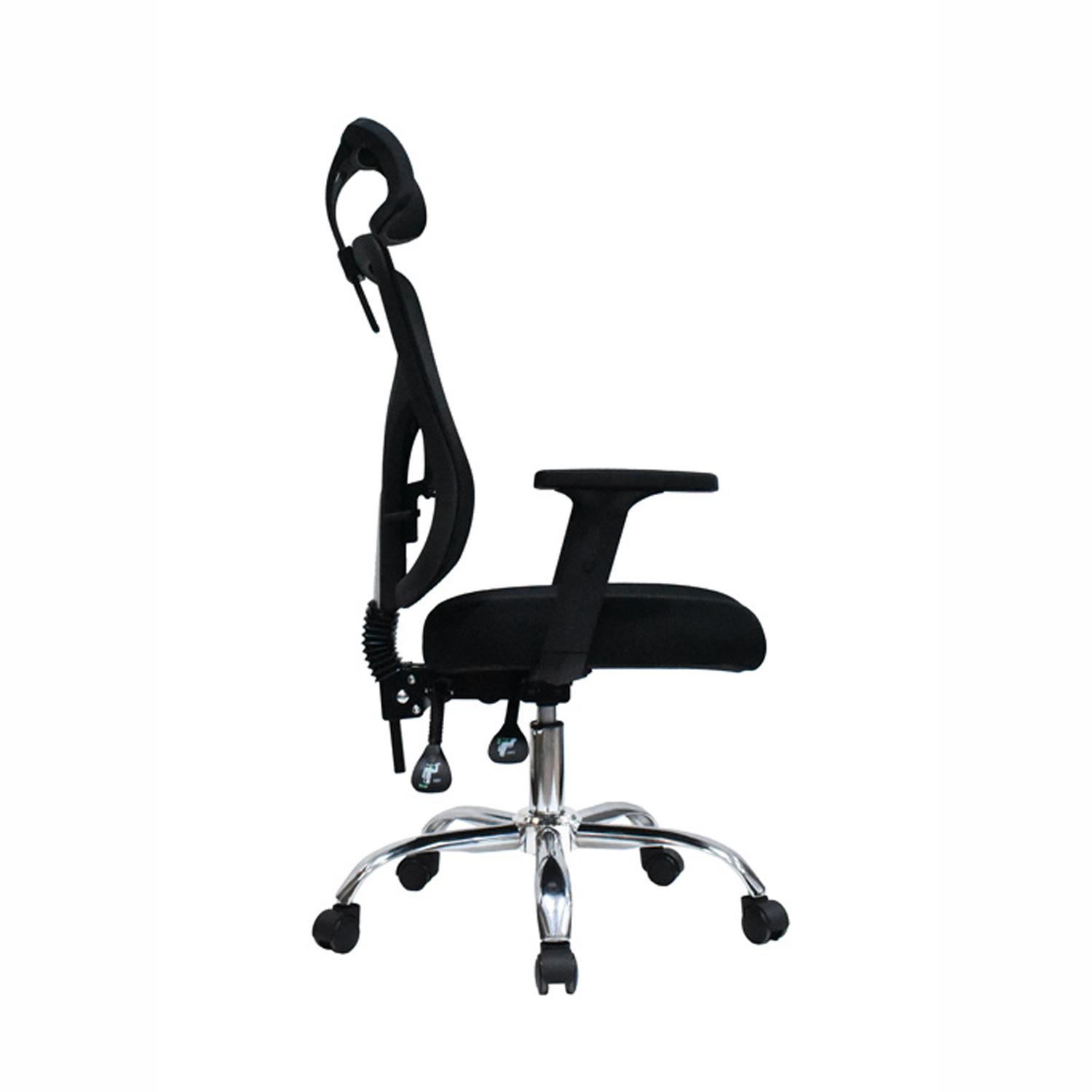SILLA ERGONÓMICA FONE ULTRA PRESIDENTE CROMADO NEGRO ML OFIDEAS - 3