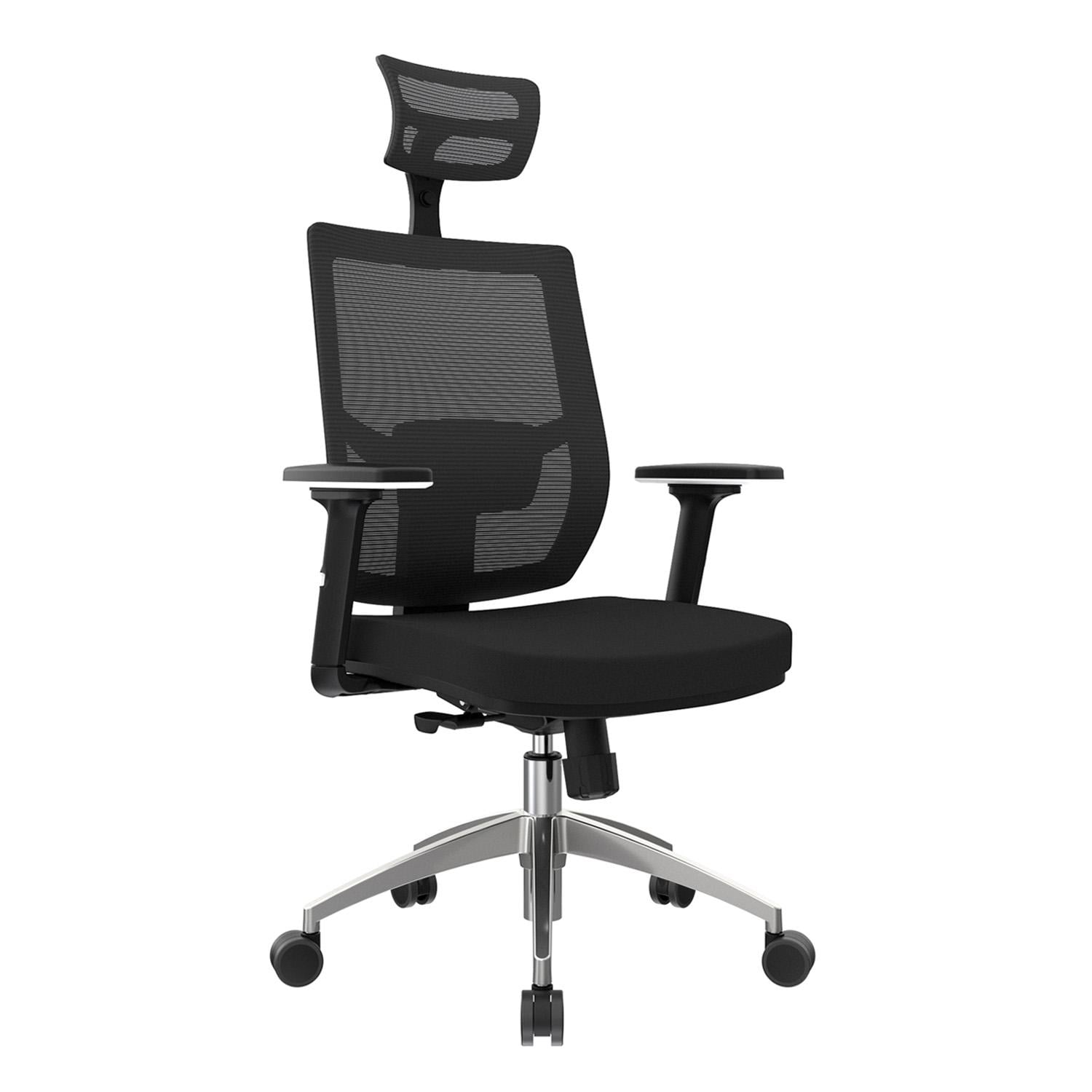 SILLA ERGONÓMICA LIMS SYNCRO BRAZOS 3D PRESIDENTE ALUMINIO NEGRO OFIDEAS - 1